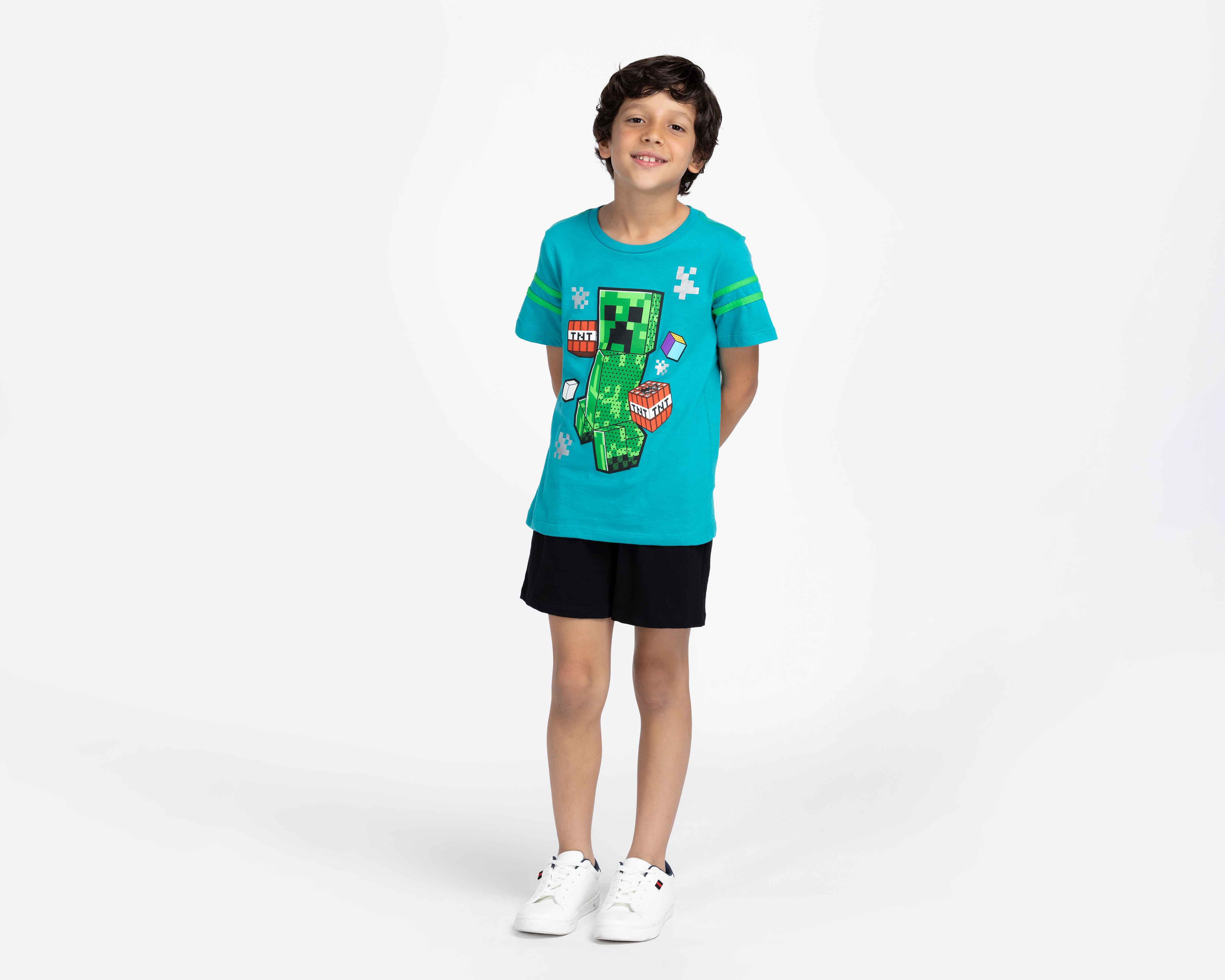 Foto 2 pulgar | Foto 1 | Playera y Short Minecraft para Niño