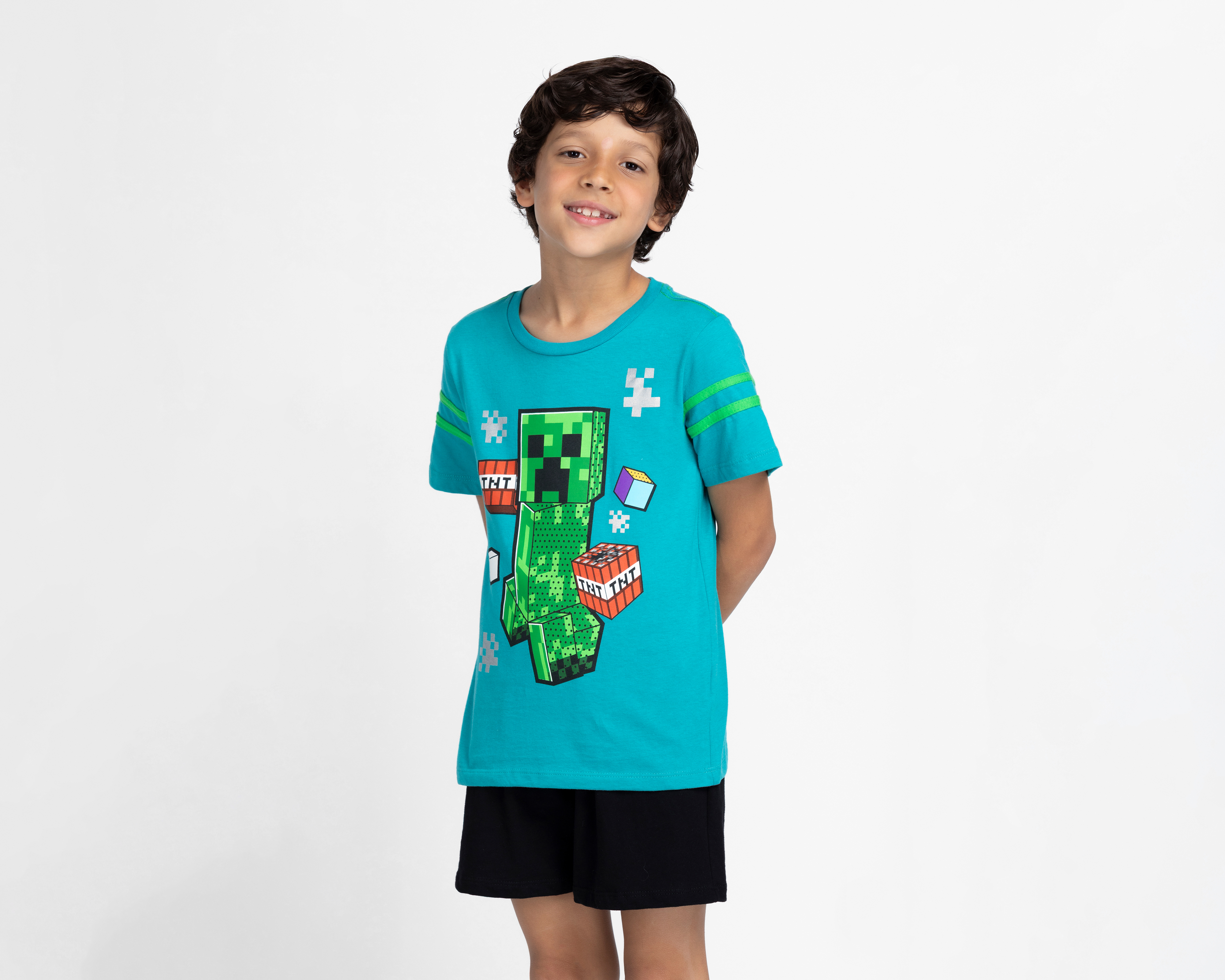 Foto 4 pulgar | Foto 3 | Playera y Short Minecraft para Niño