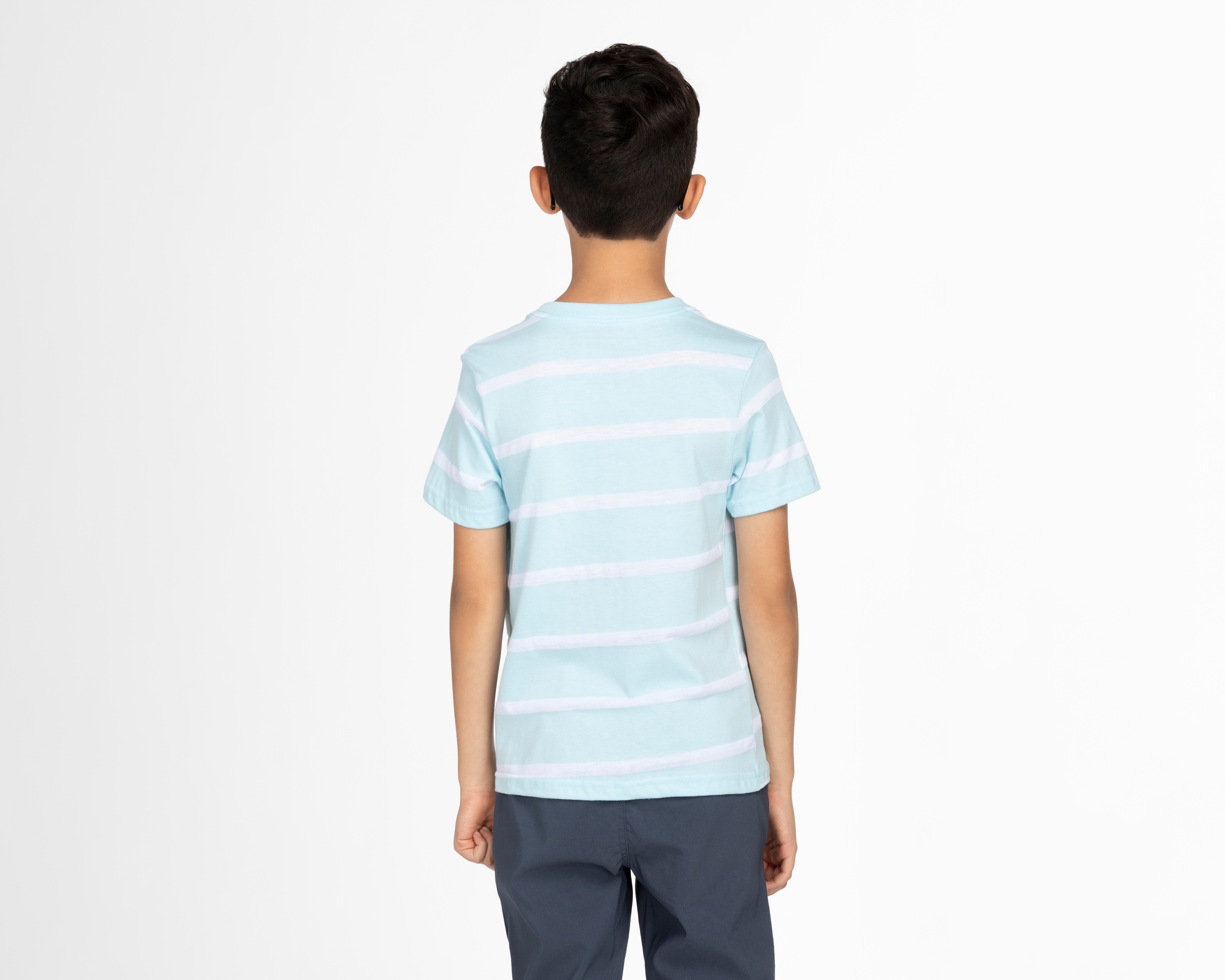 Foto 4 pulgar | Foto 3 | Playera Refill Manga Corta a Rayas para Niño