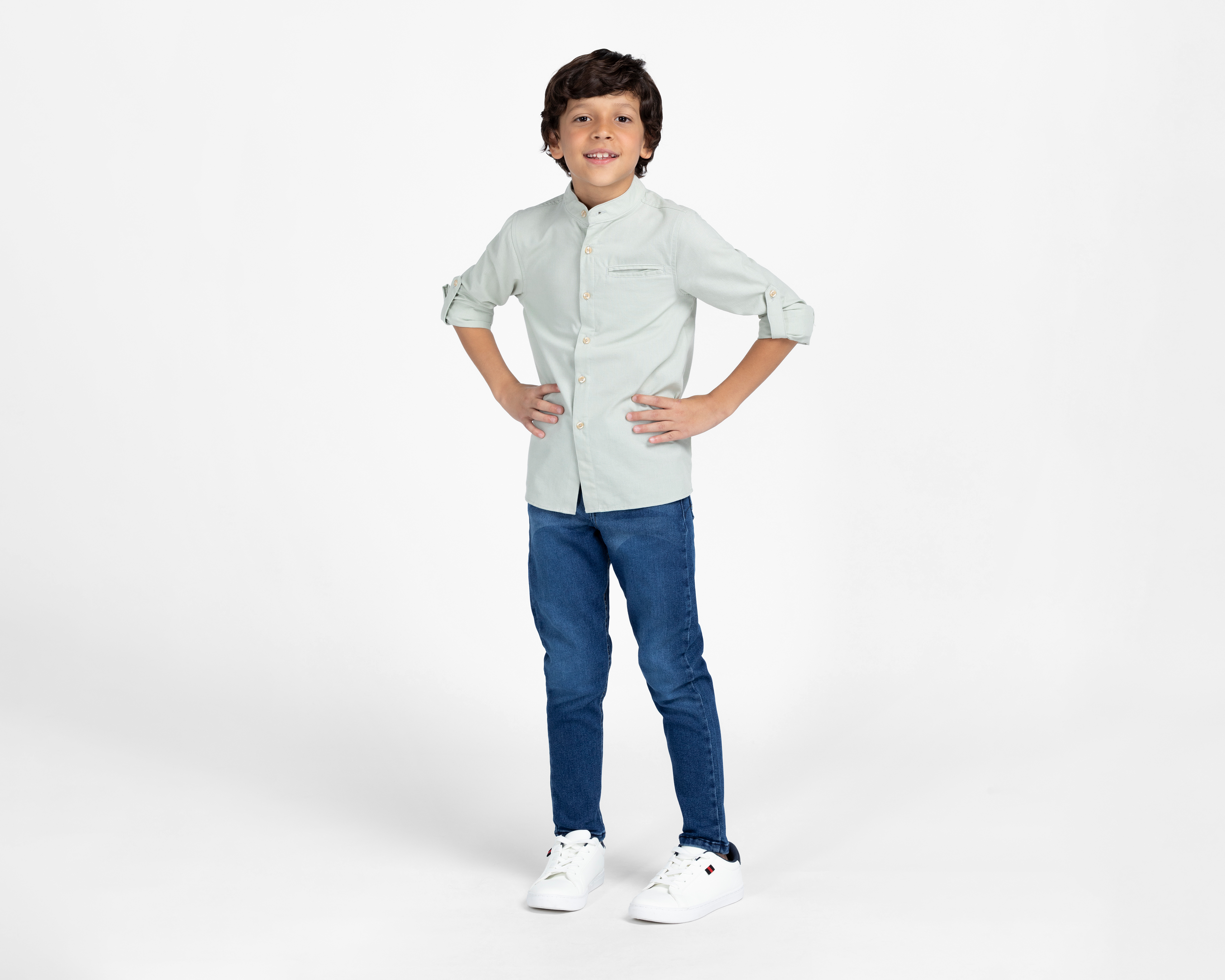 Foto 2 | Foto 2 | Camisa de Cuello Mao Refill para Niño