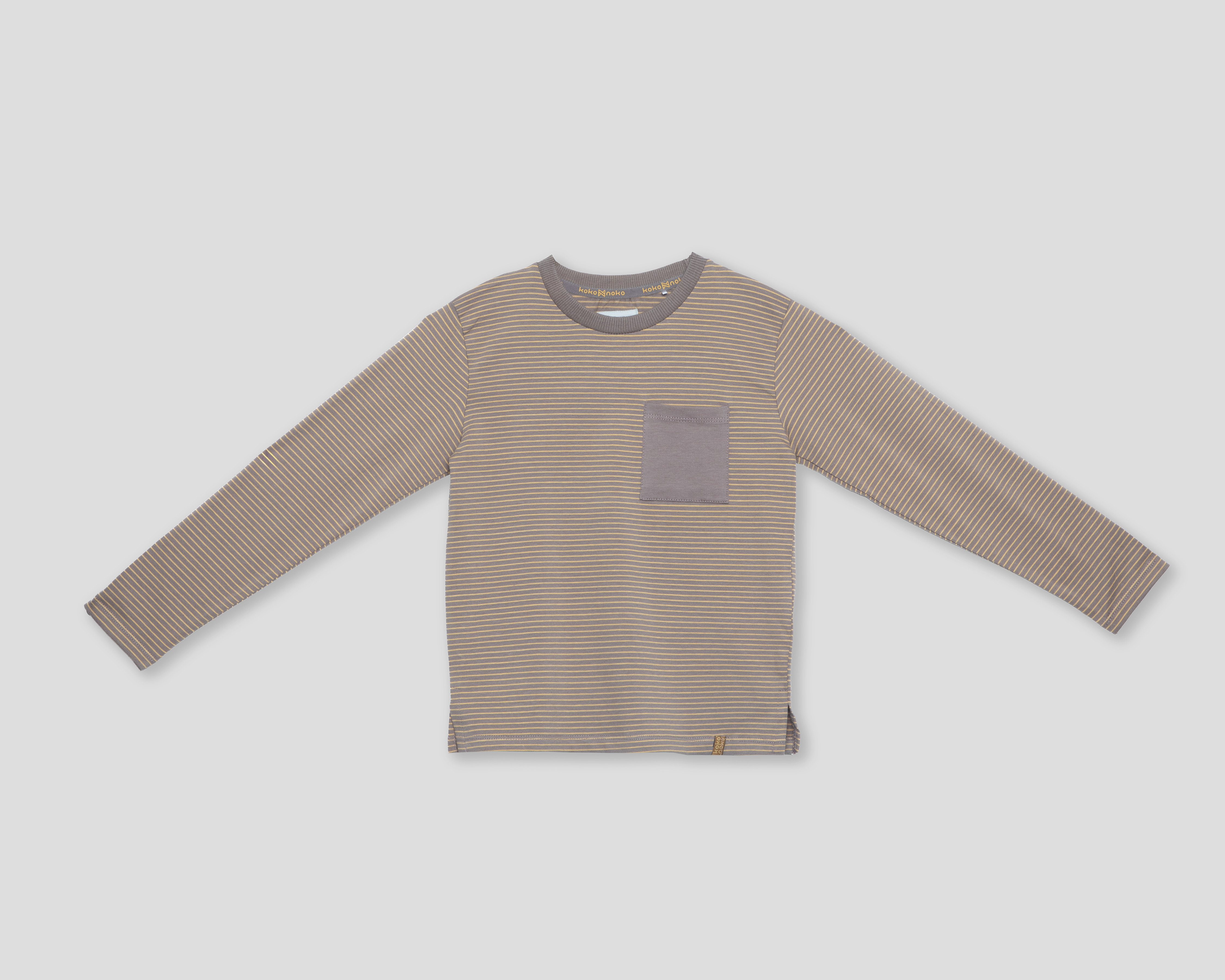 Playera Manga Larga con Cuello Redondo Café Koko Noko para Niño