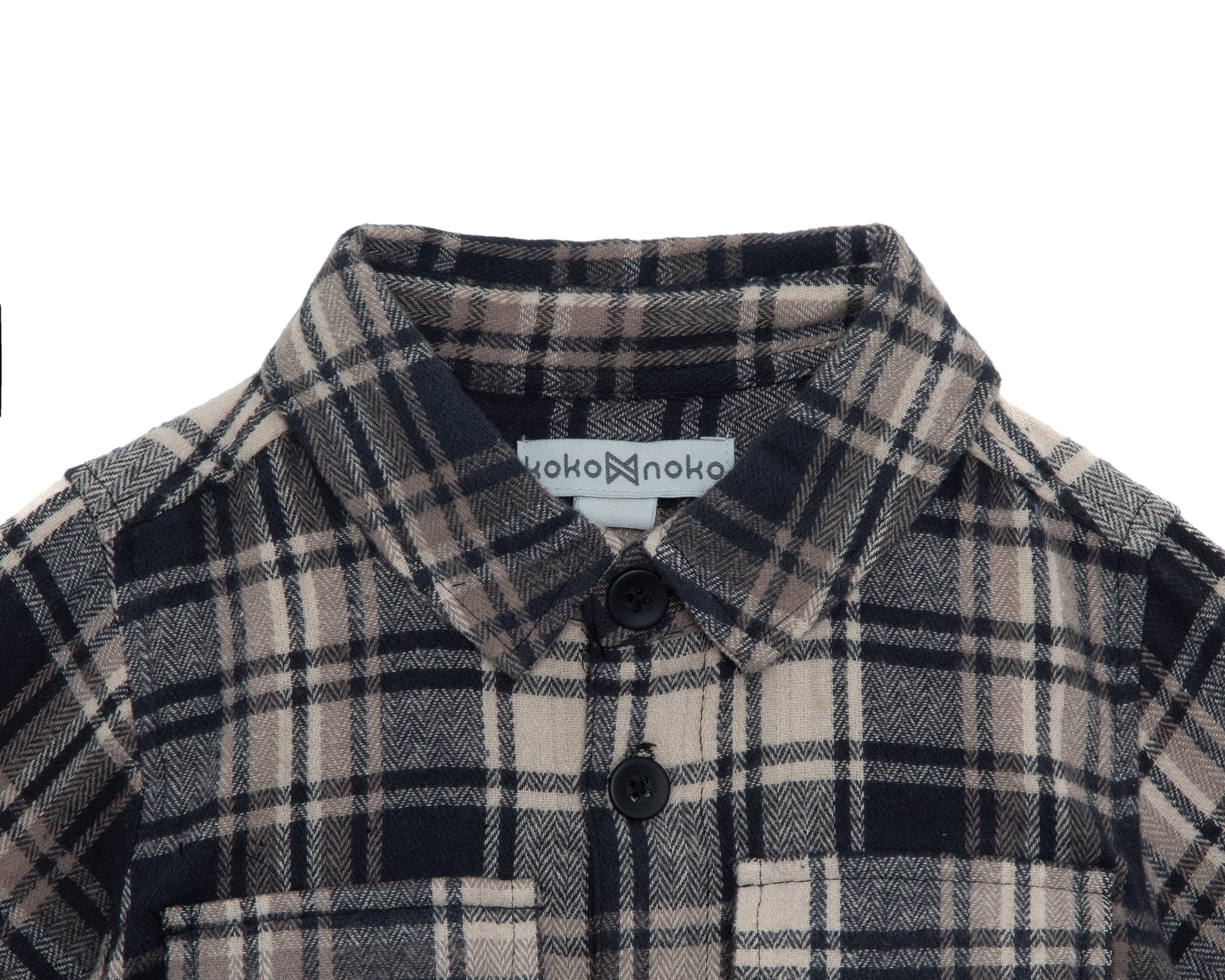 Foto 4 pulgar | Foto 3 | Camisa de Cuello Americano Negra Koko Noko para Niño