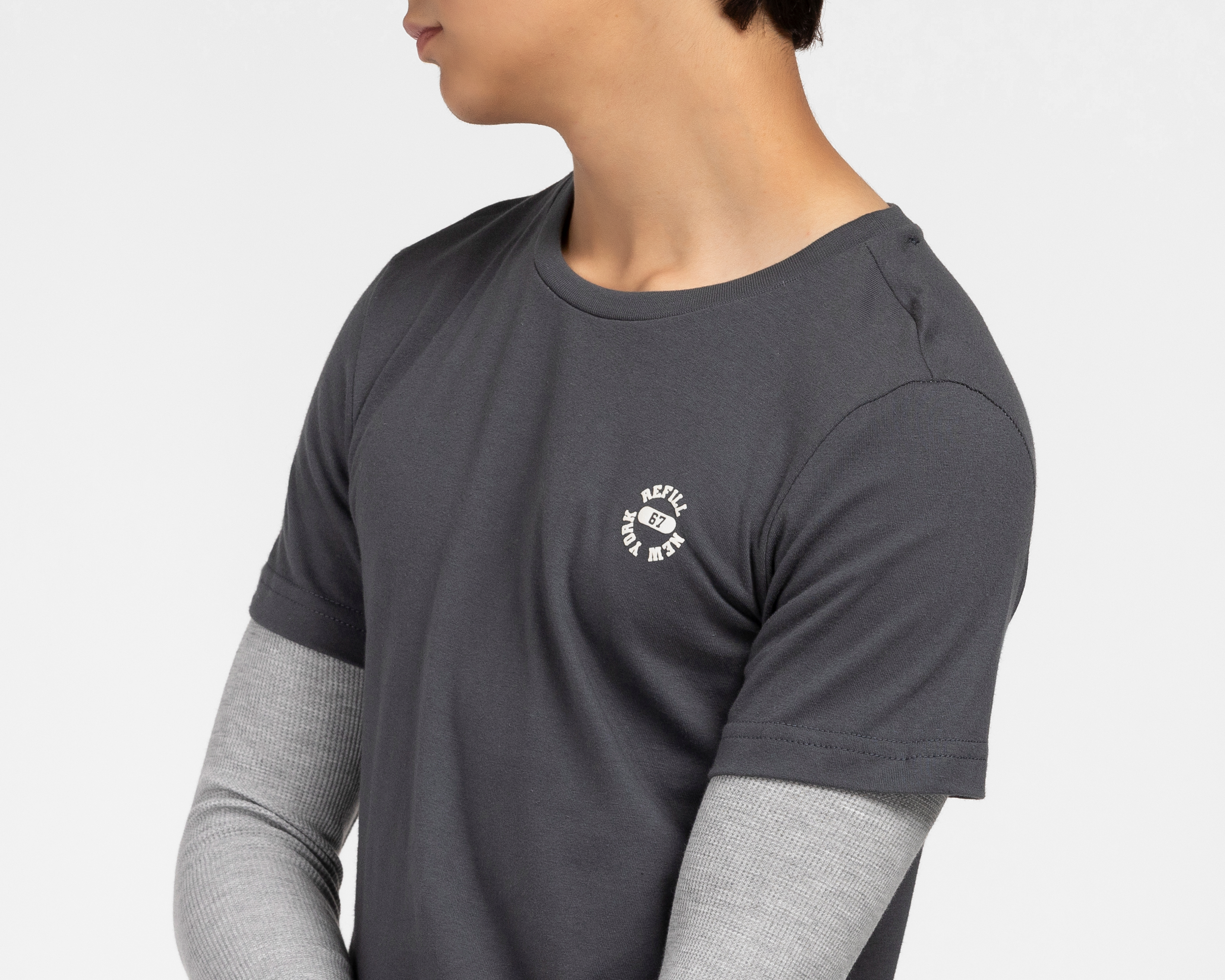 Foto 6 pulgar | Foto 4 | Playera Manga Larga Gris Refill para Niño