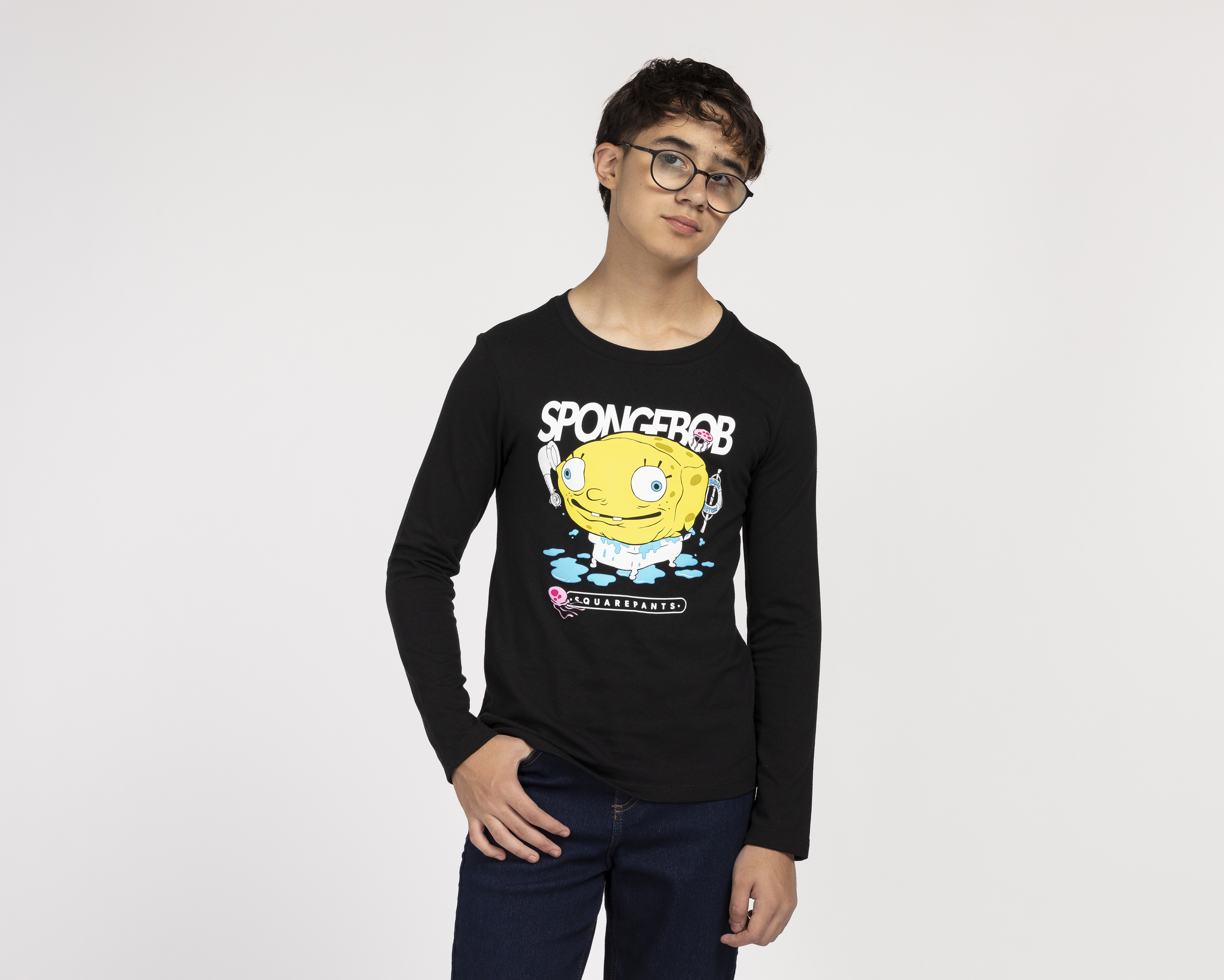 Playera de Cuello Redondo Negro Champion Juvenil