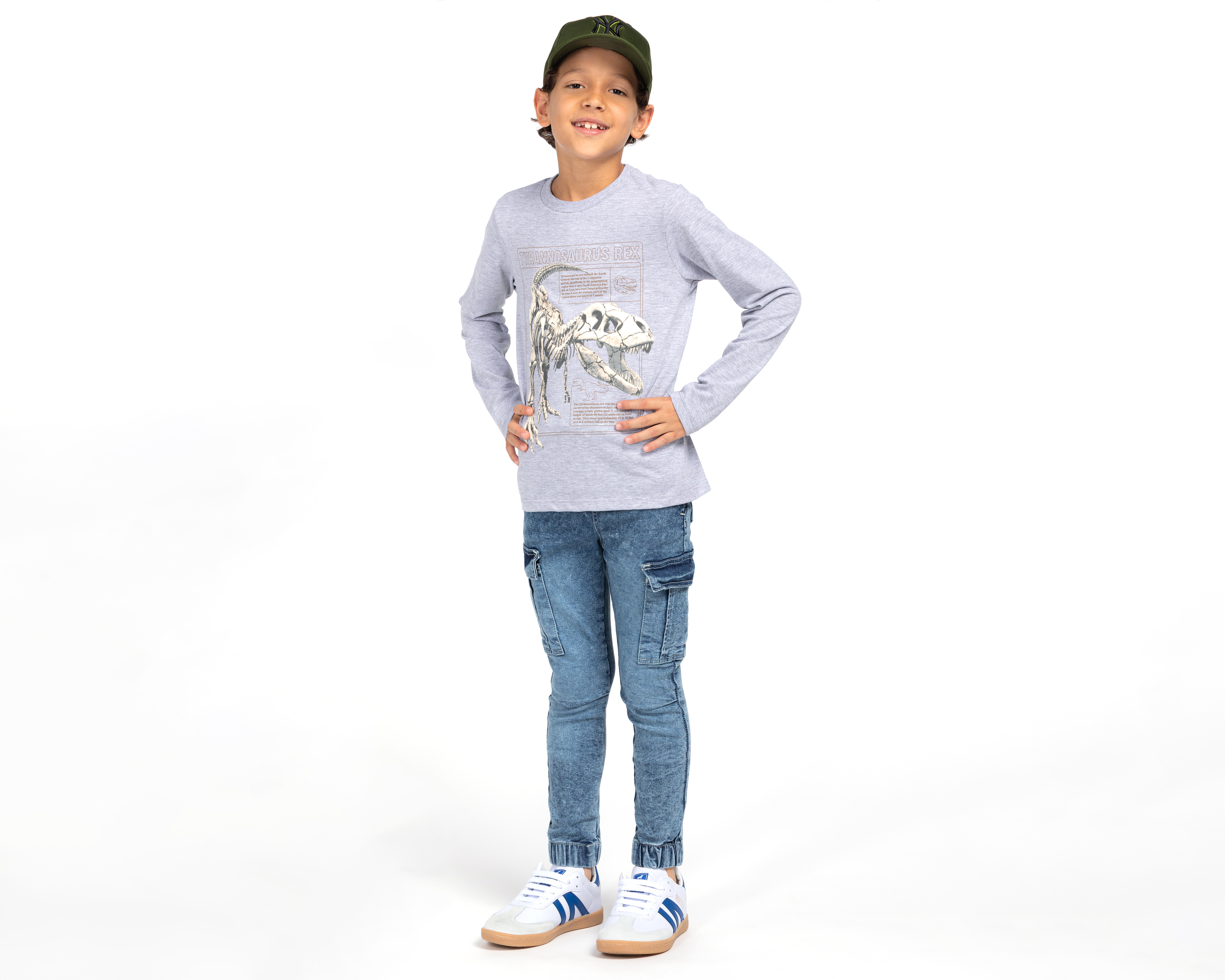 Foto 3 pulgar | Foto 2 | Playera Manga Larga Gris Refill para Niño