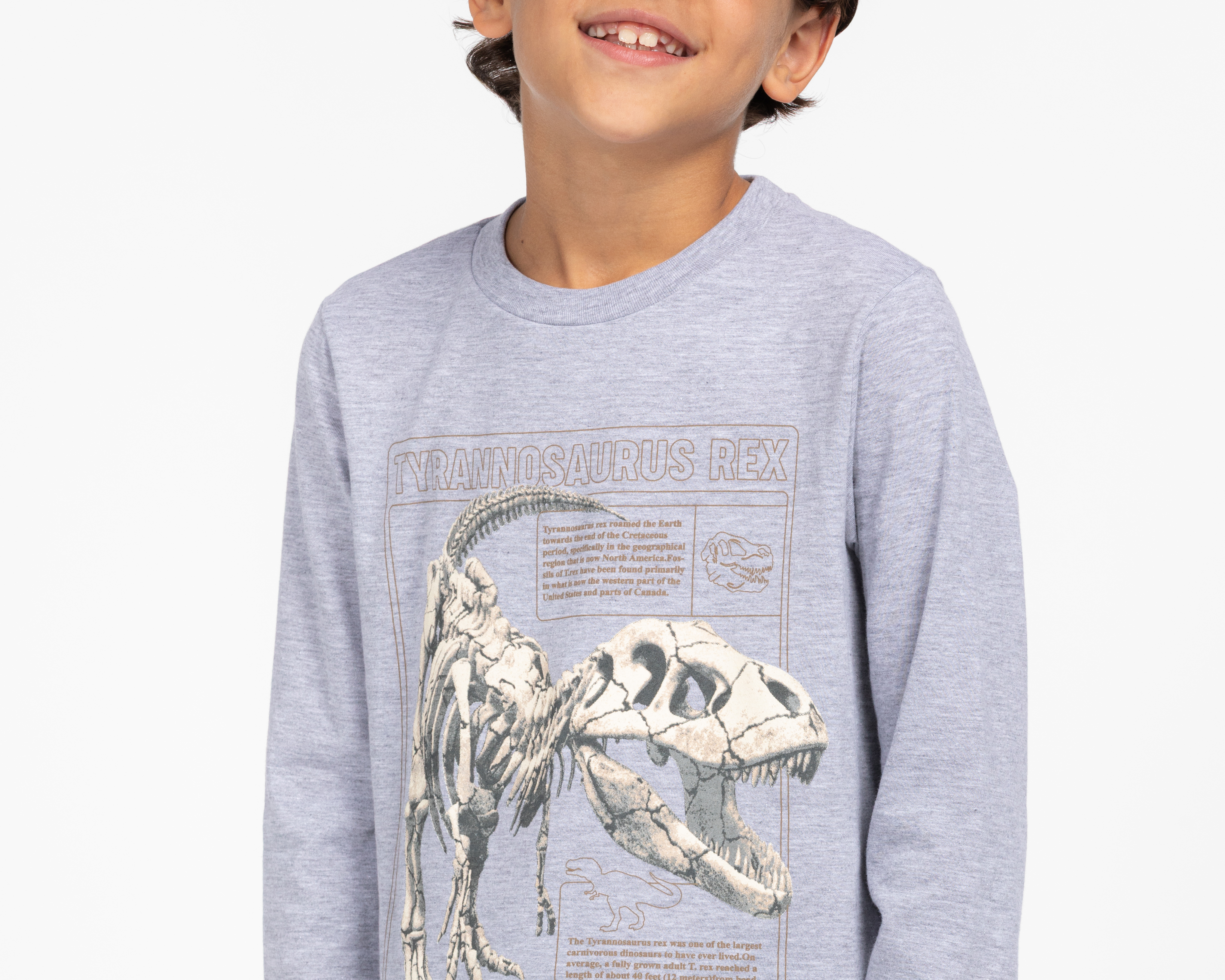 Foto 4 | Foto 4 | Playera Manga Larga Gris Refill para Niño