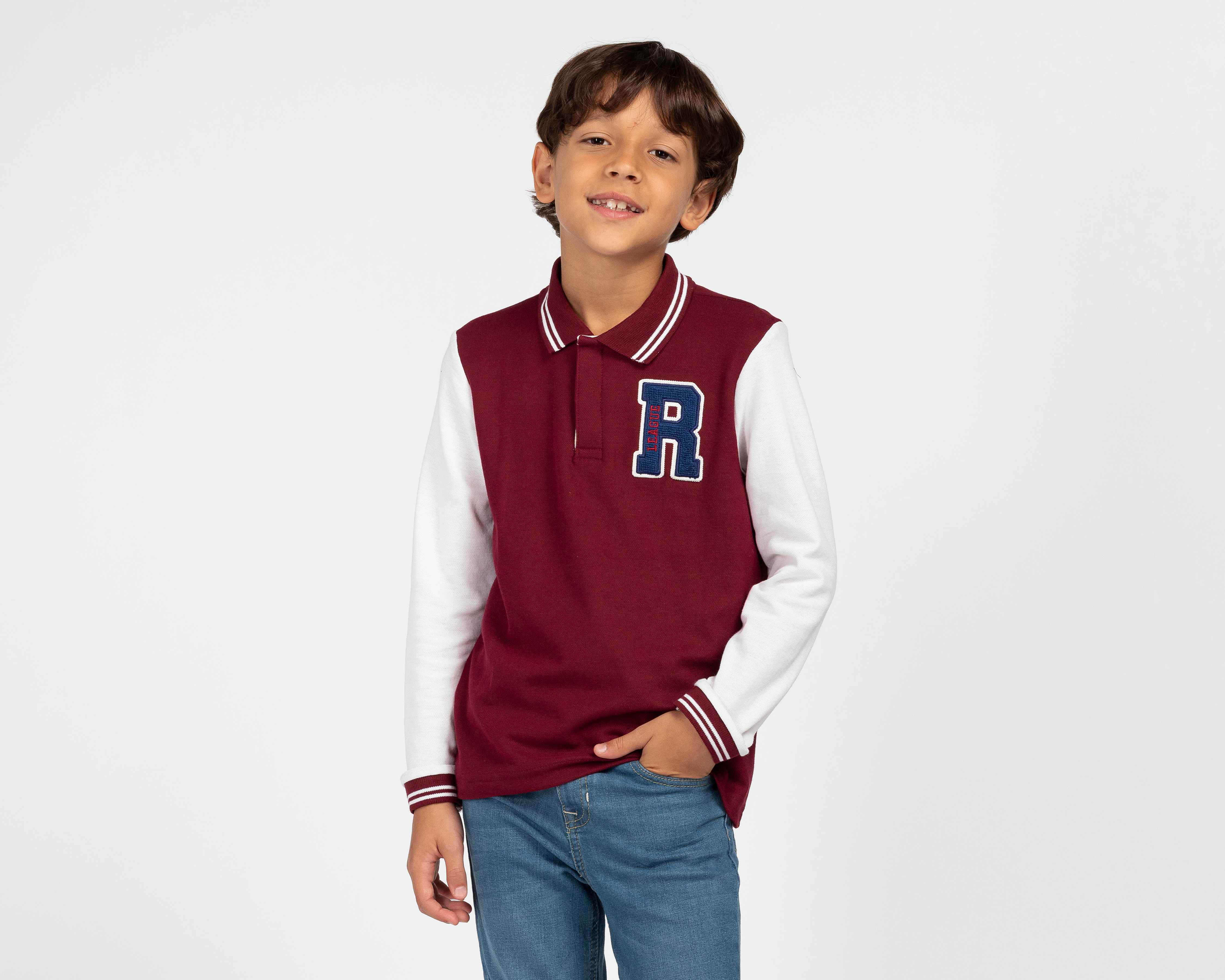 Playera de Manga Larga Vino Refill para Niño