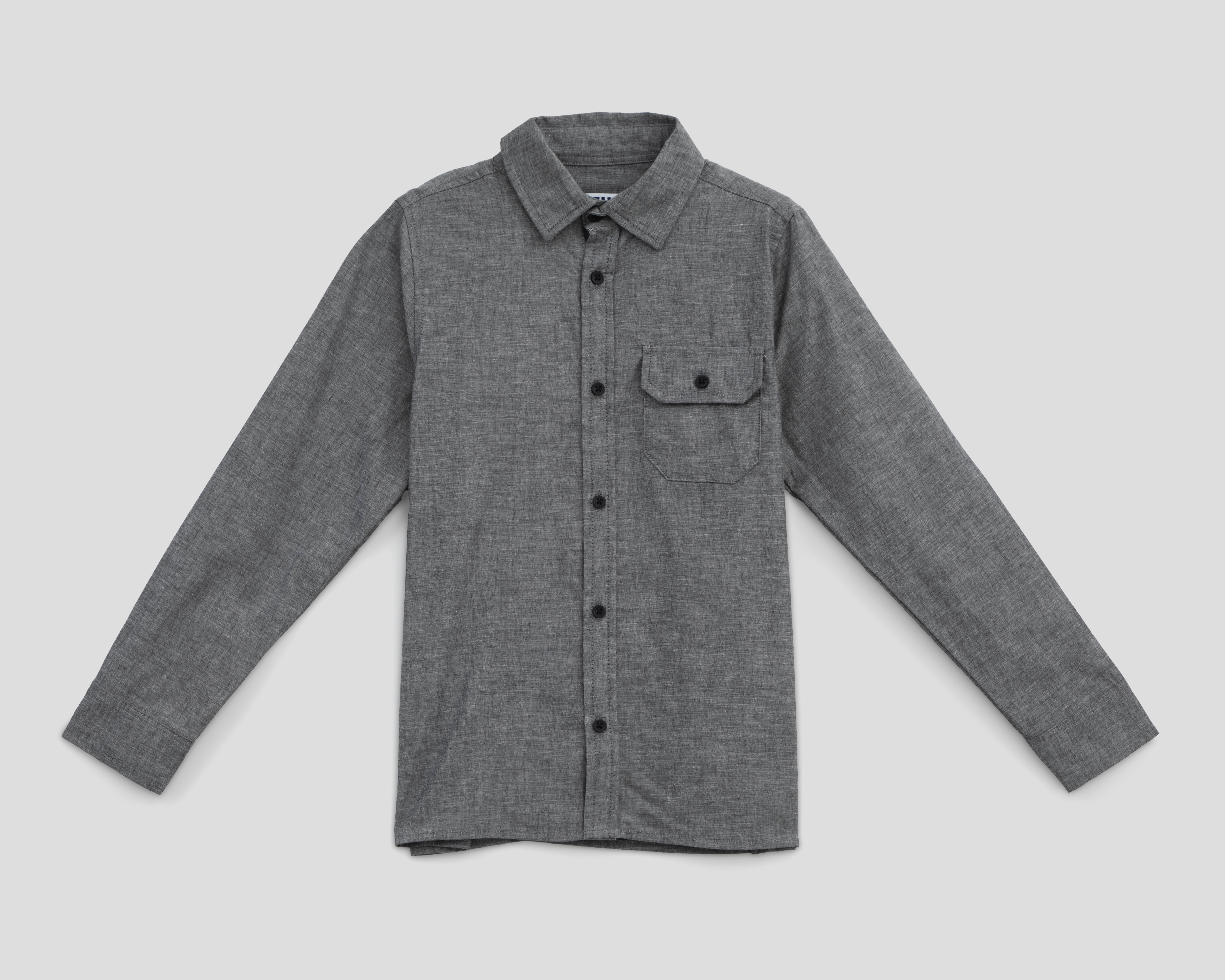 Foto 2 pulgar | Foto 1 | Camisa Manga Larga Gris Refill para Niño