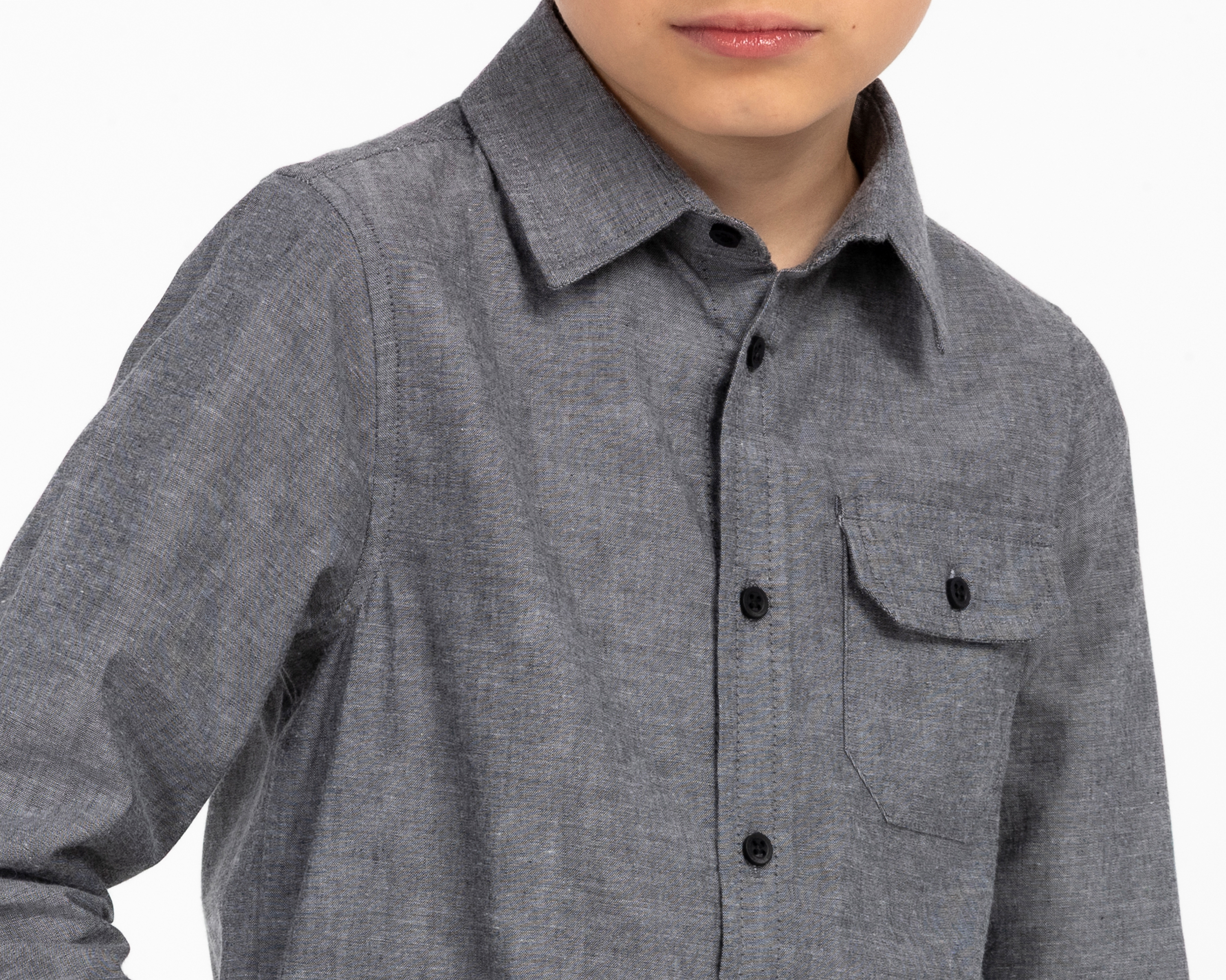 Foto 4 | Foto 4 | Camisa Manga Larga Gris Refill para Niño