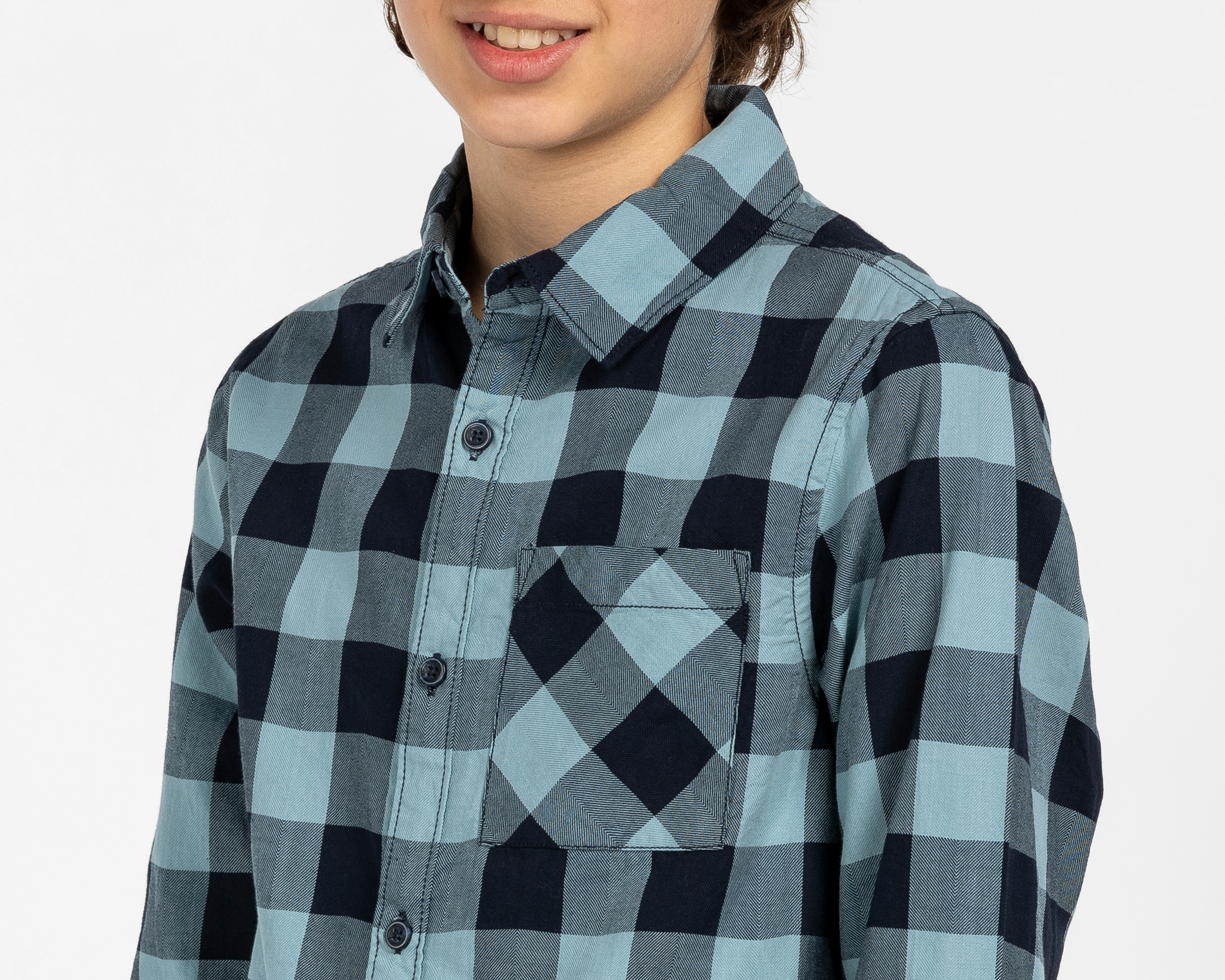 Foto 4 | Foto 4 | Camisa de Cuello Americano Azul Refill Juvenil