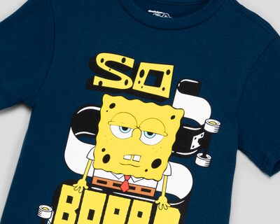 Foto 3 | Foto 3 | Playera de Cuello Redondo Azul Marino Bob Esponja para Niño
