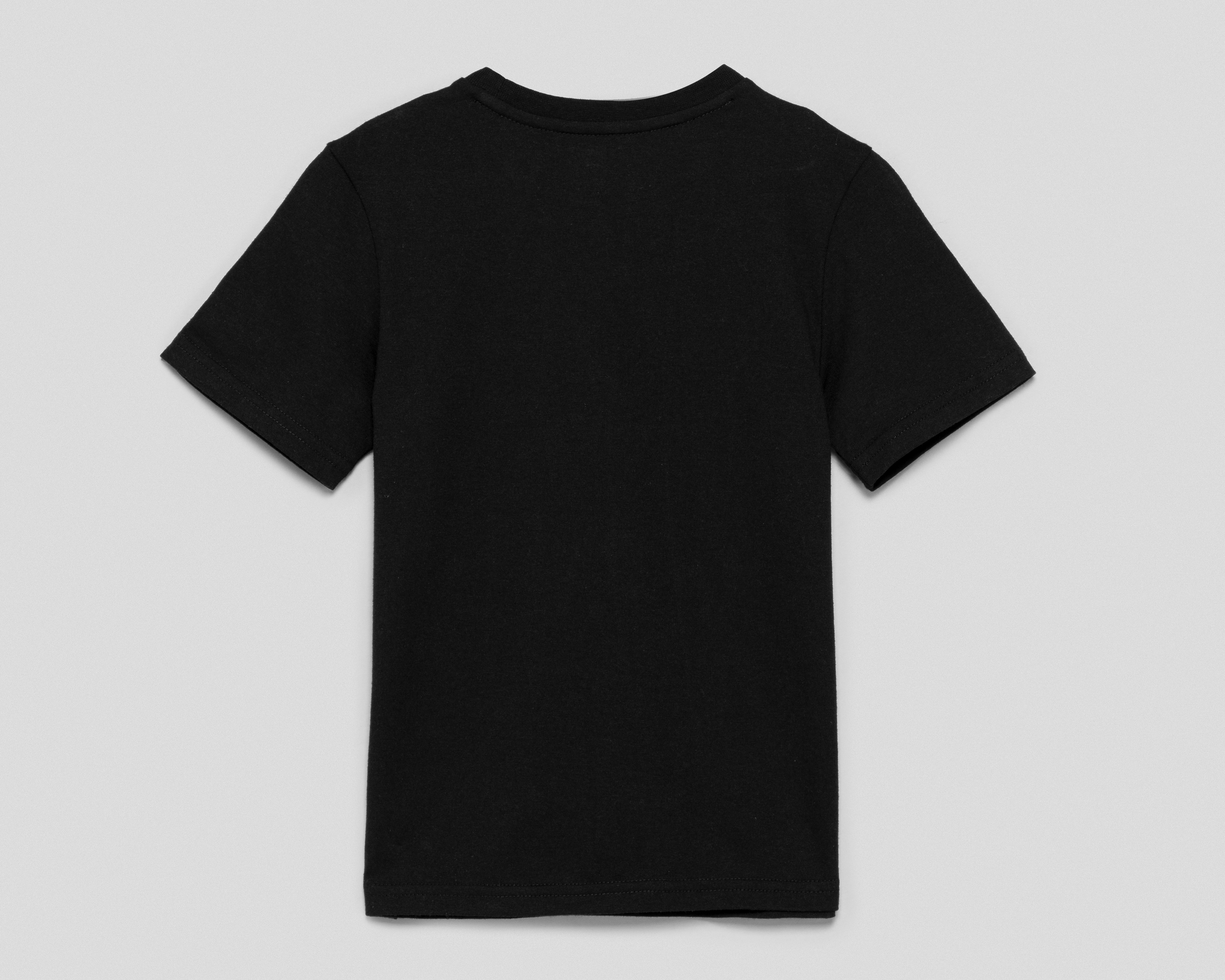 Foto 3 pulgar | Foto 2 | Playera de Cuello Redondo Negra Refill para Niño