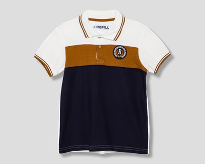 Foto 1 | Foto 1 | Playera de Cuello Polo Blanca Refill para Niño