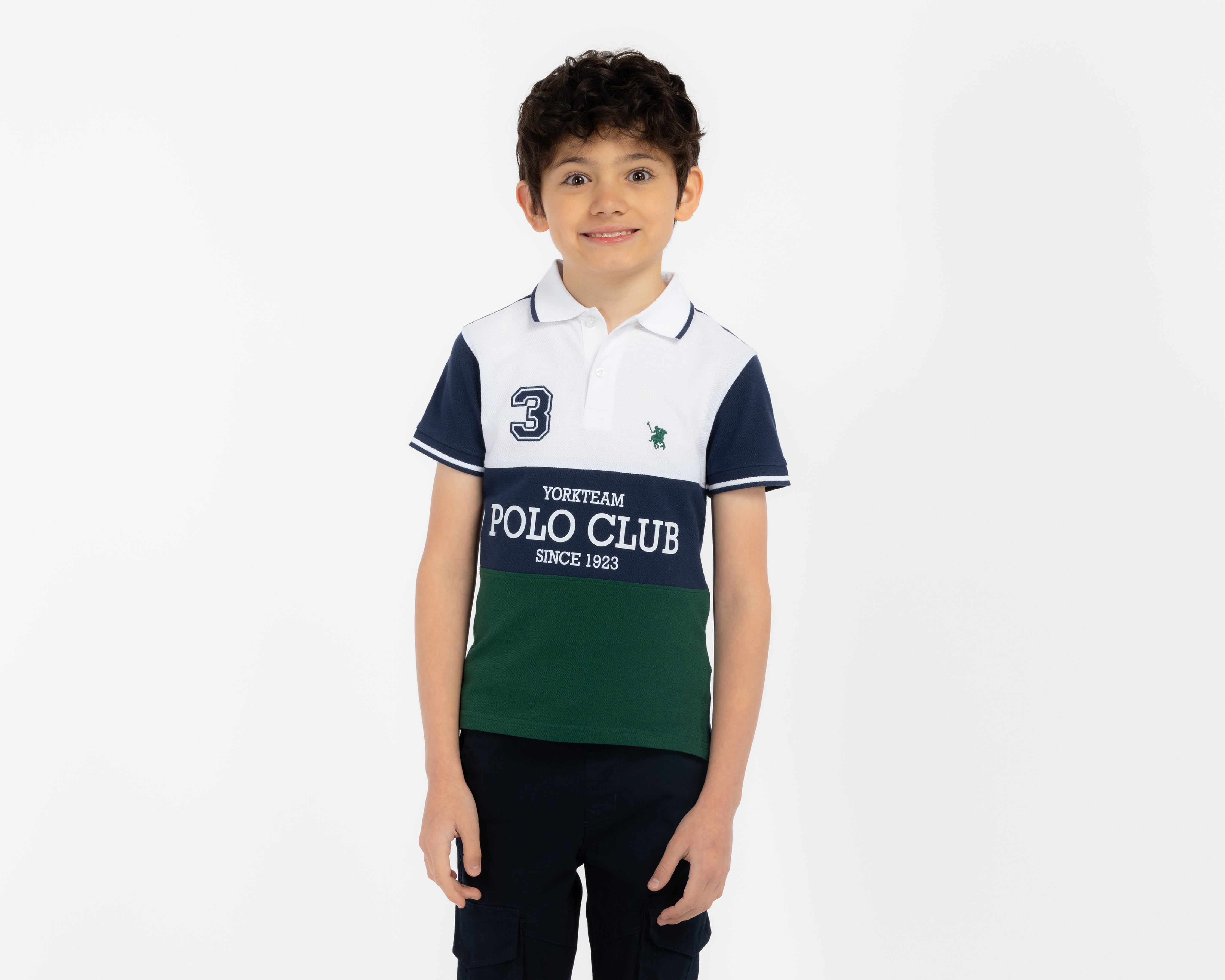 Playera Polo Multicolor York Team Polo Club para Niño