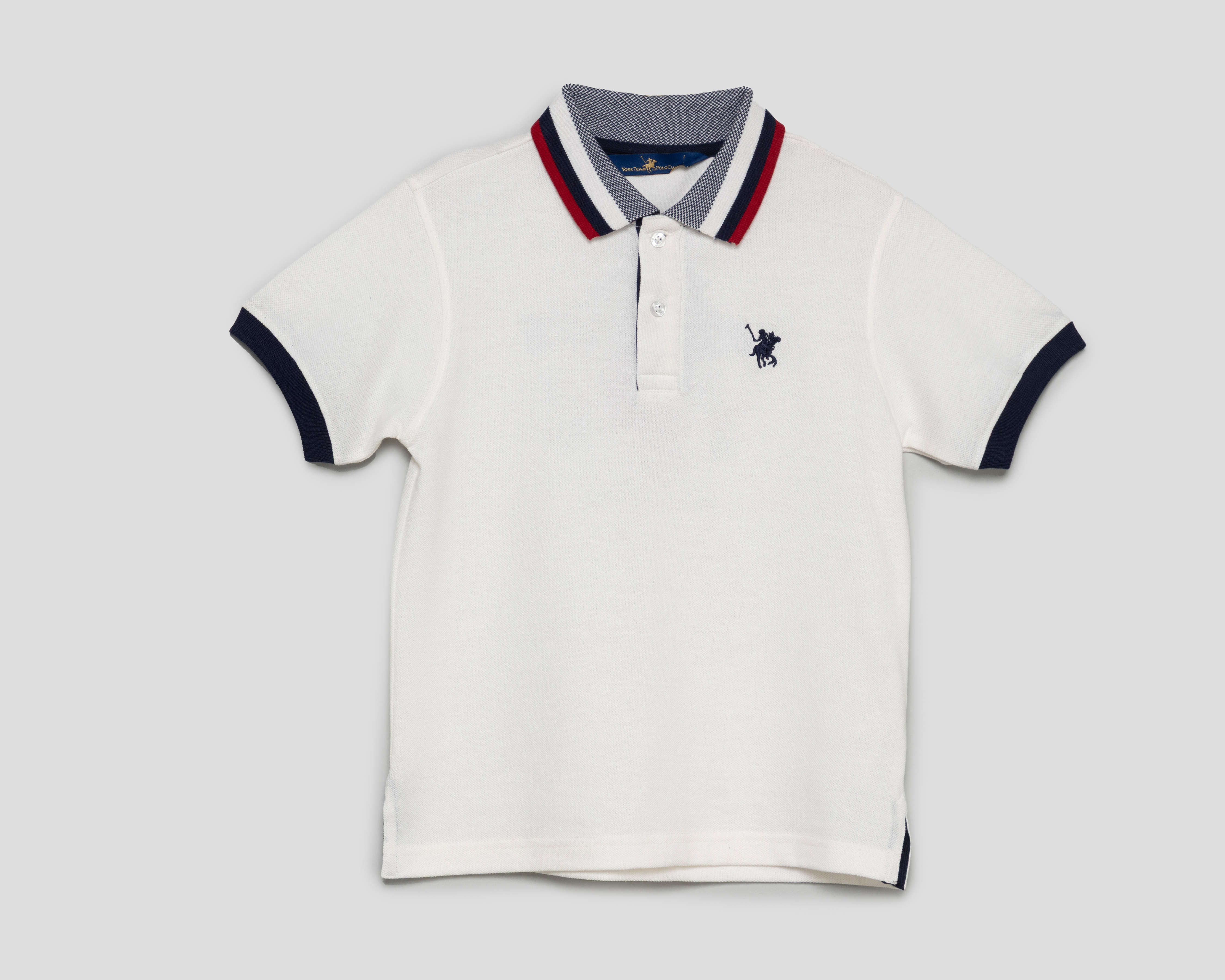 Foto 2 pulgar | Foto 1 | Playera Polo Blanca York Team Polo Club para Niño