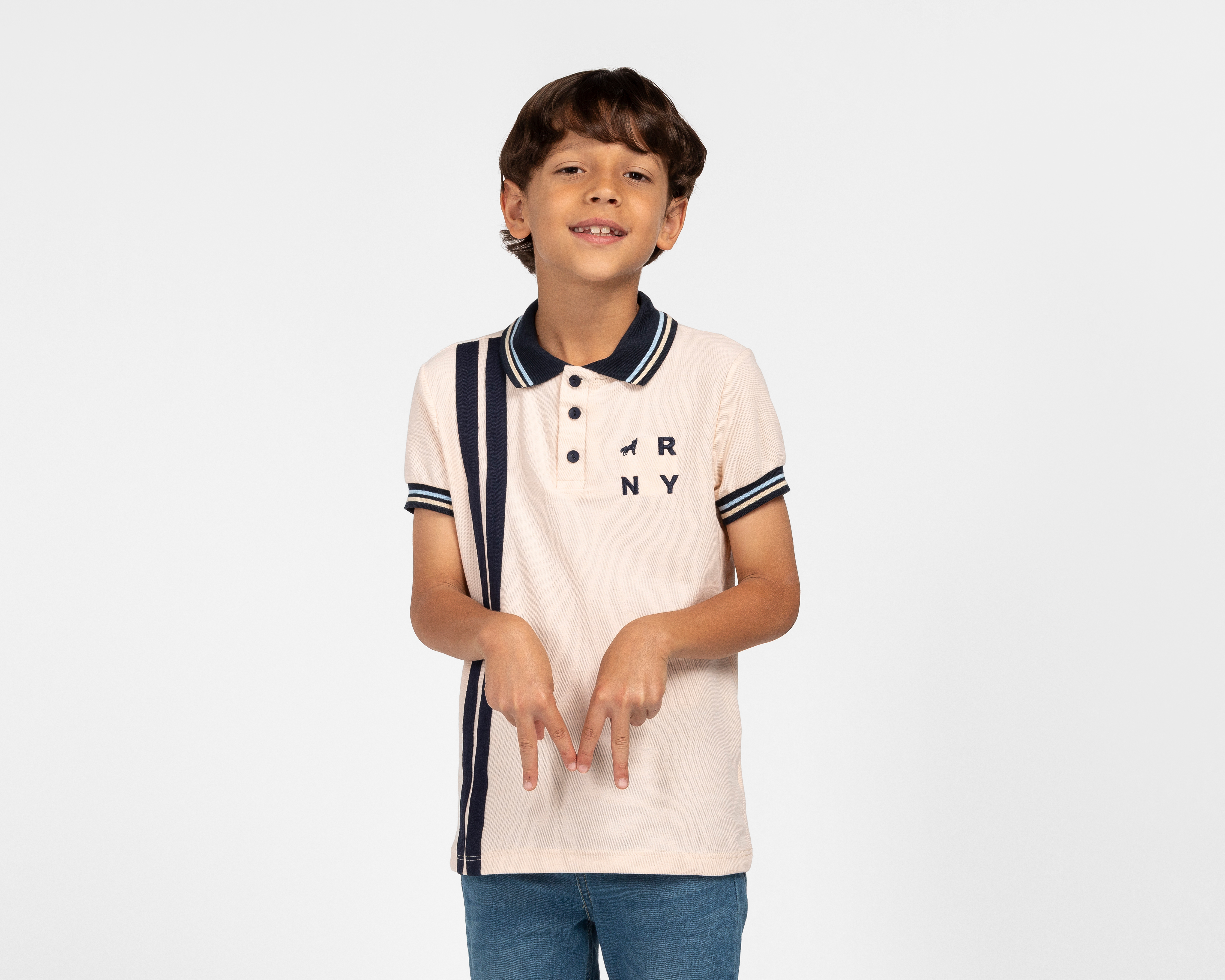 Foto 1 | Foto 1 | Playera Polo Refill Beige para Niño