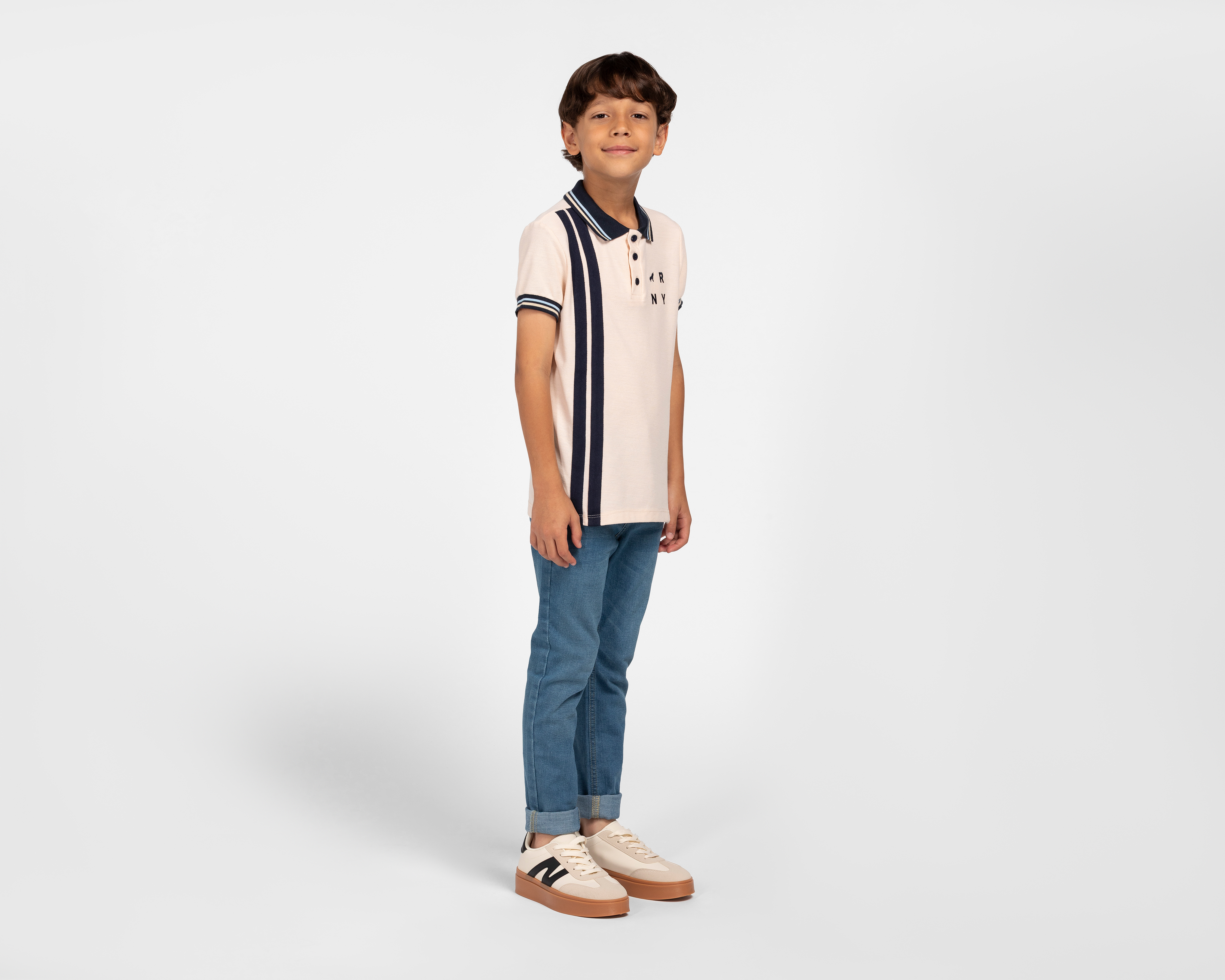 Foto 2 | Foto 2 | Playera Polo Refill Beige para Niño