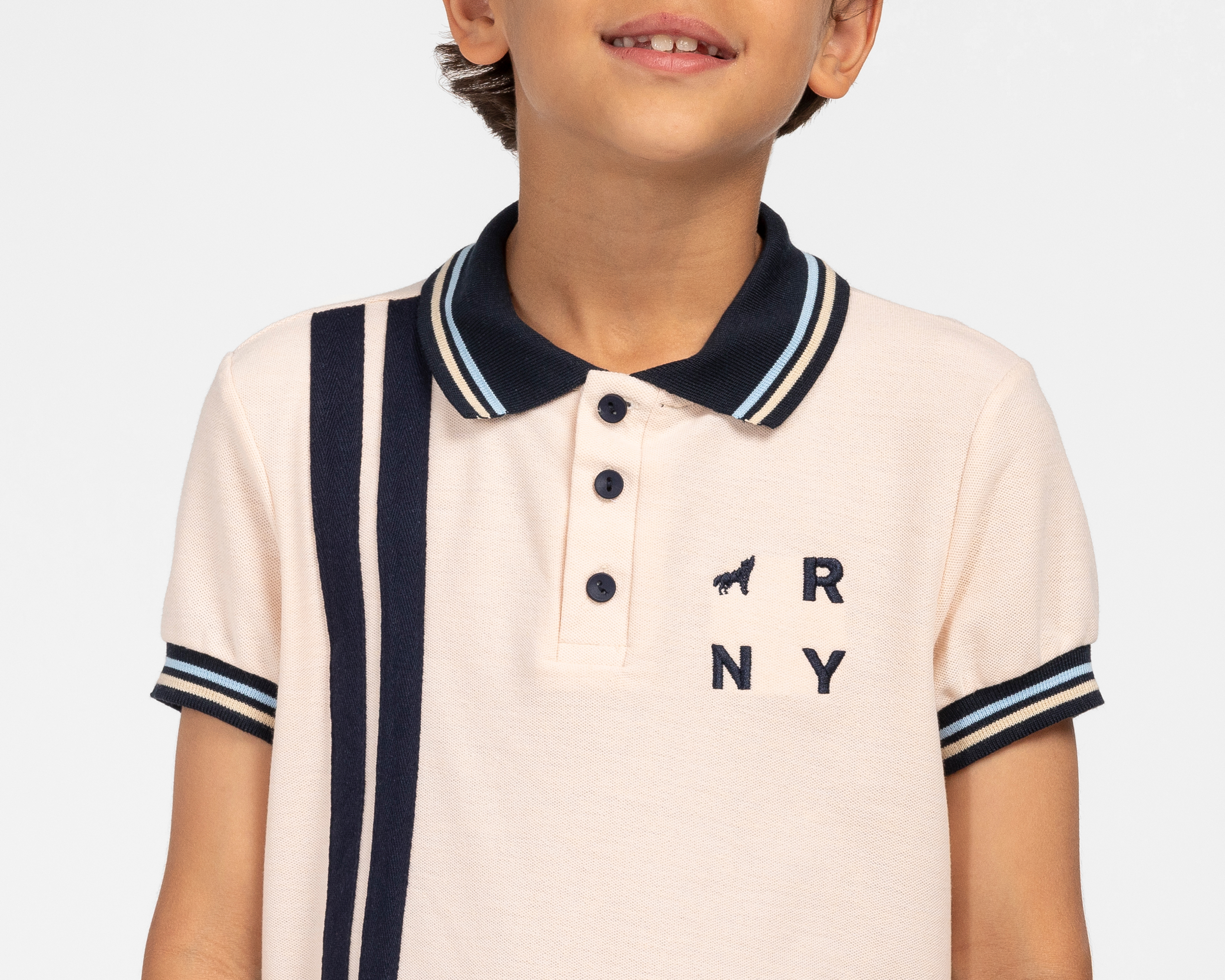 Foto 4 | Foto 4 | Playera Polo Refill Beige para Niño