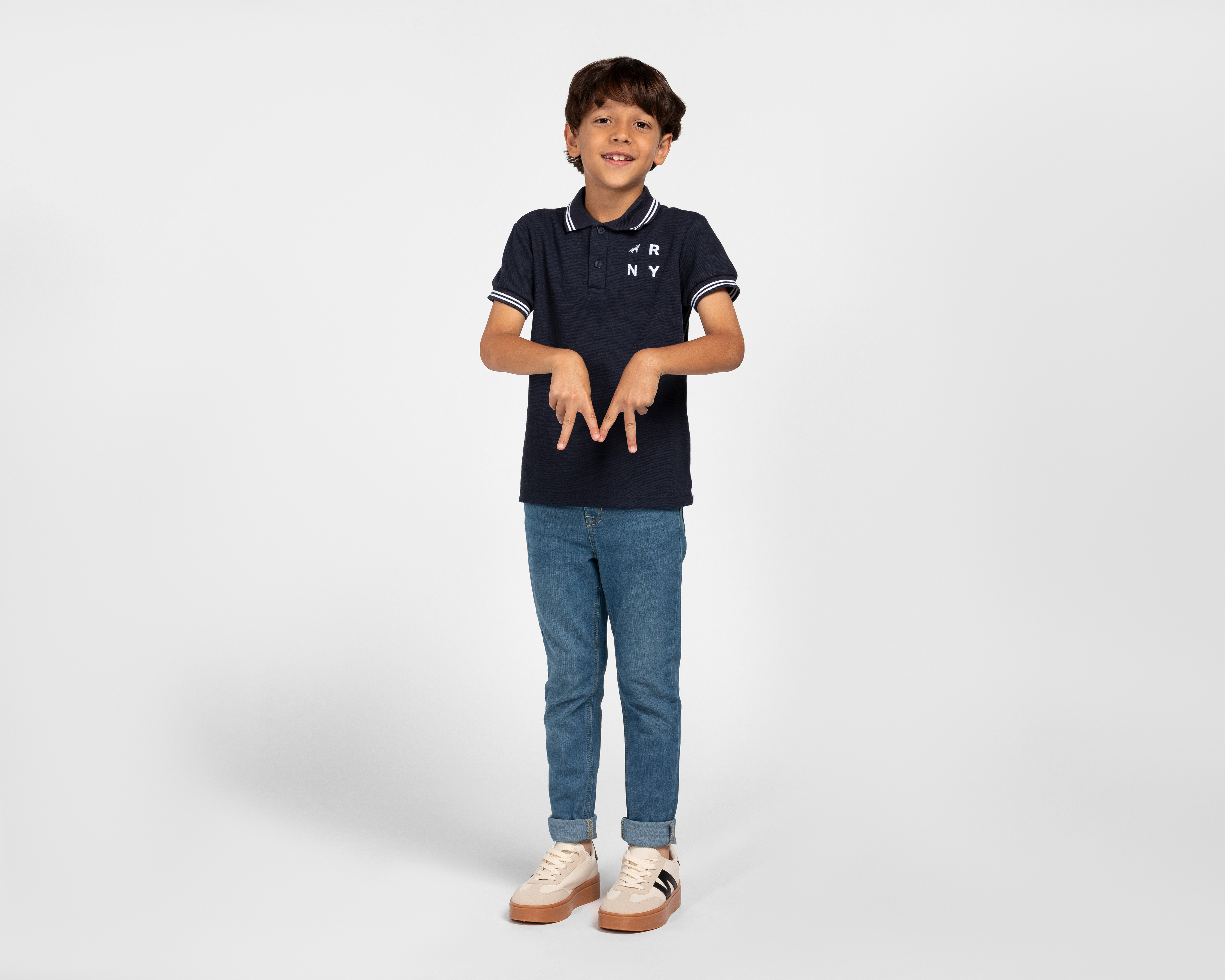 Foto 2 | Foto 2 | Playera Polo Refill Azul para Niño