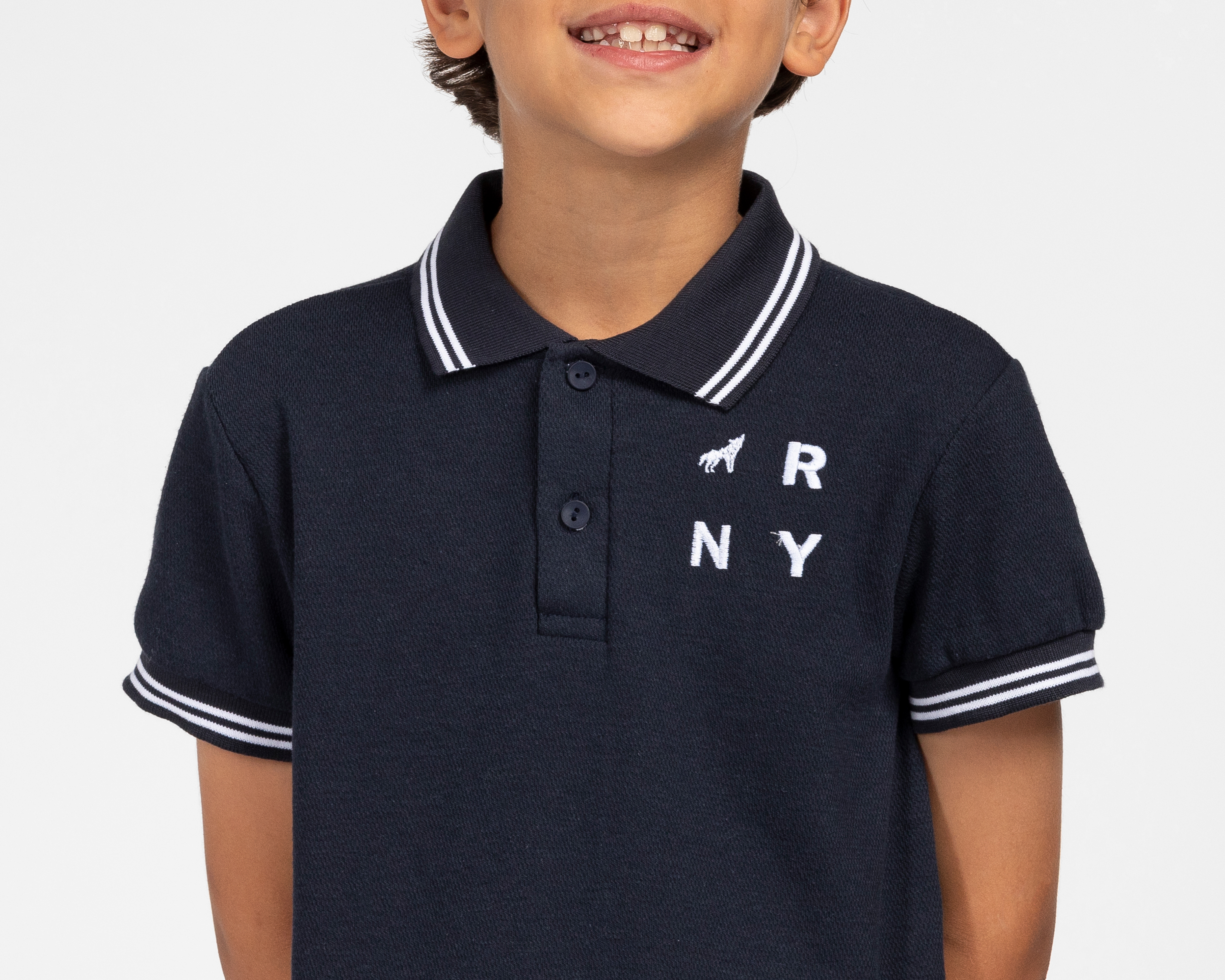 Foto 5 pulgar | Foto 4 | Playera Polo Refill Azul para Niño