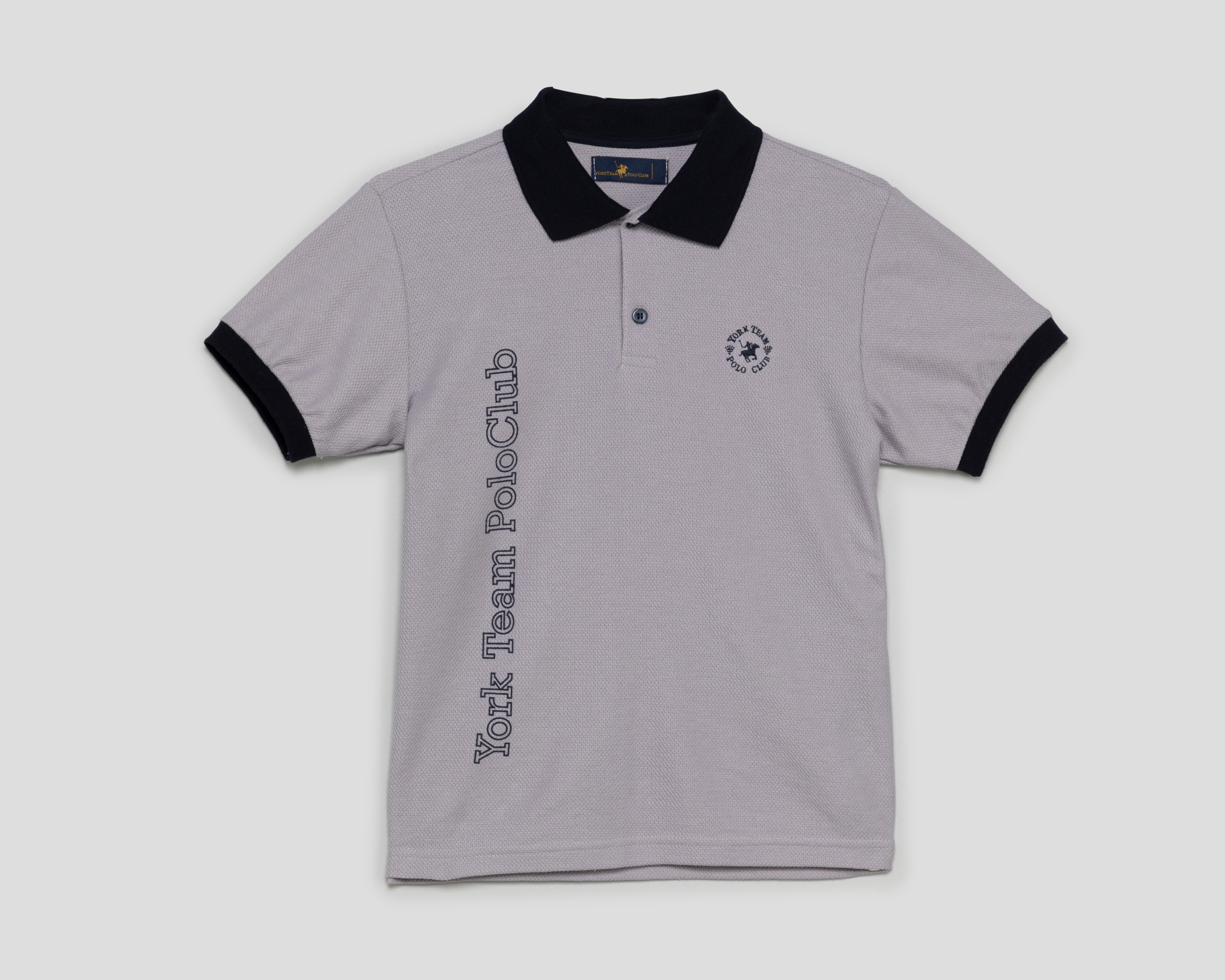 Foto 2 pulgar | Foto 1 | Playera Polo York Team Polo Club Gris Juvenil
