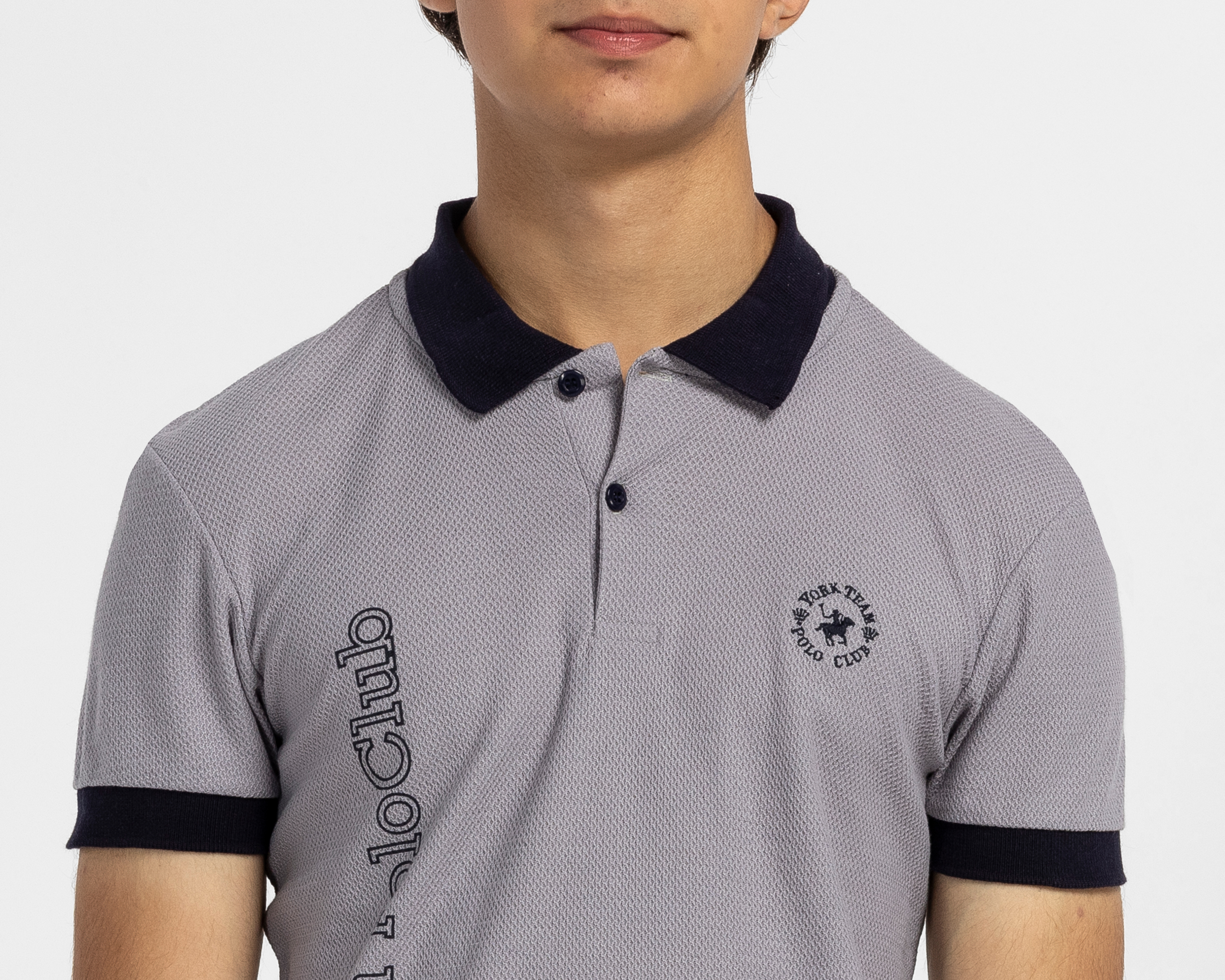 Foto 5 pulgar | Foto 4 | Playera Polo York Team Polo Club Gris Juvenil