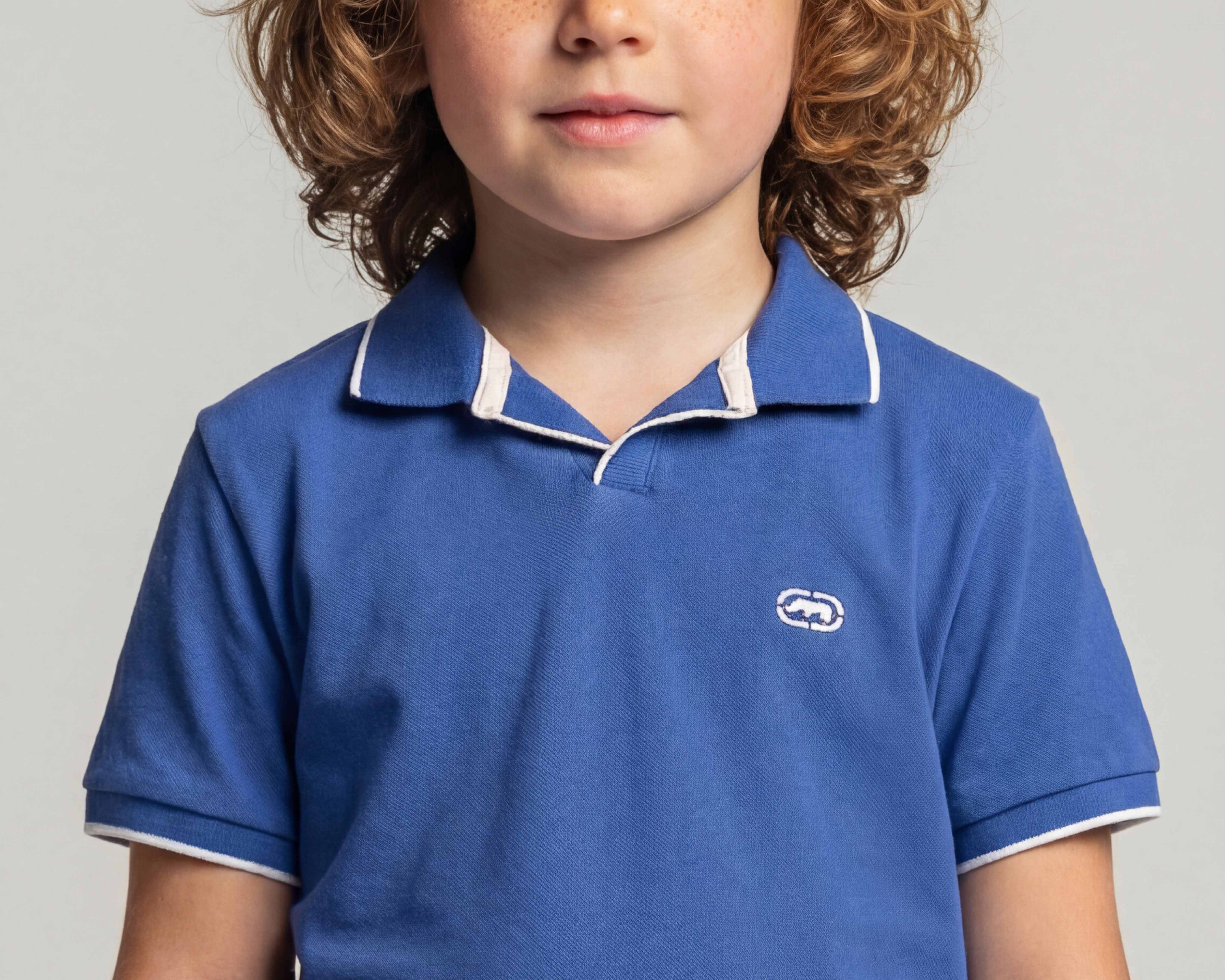 Foto 4 | Foto 4 | Playera Polo Ecko Unltd. Azul Juvenil