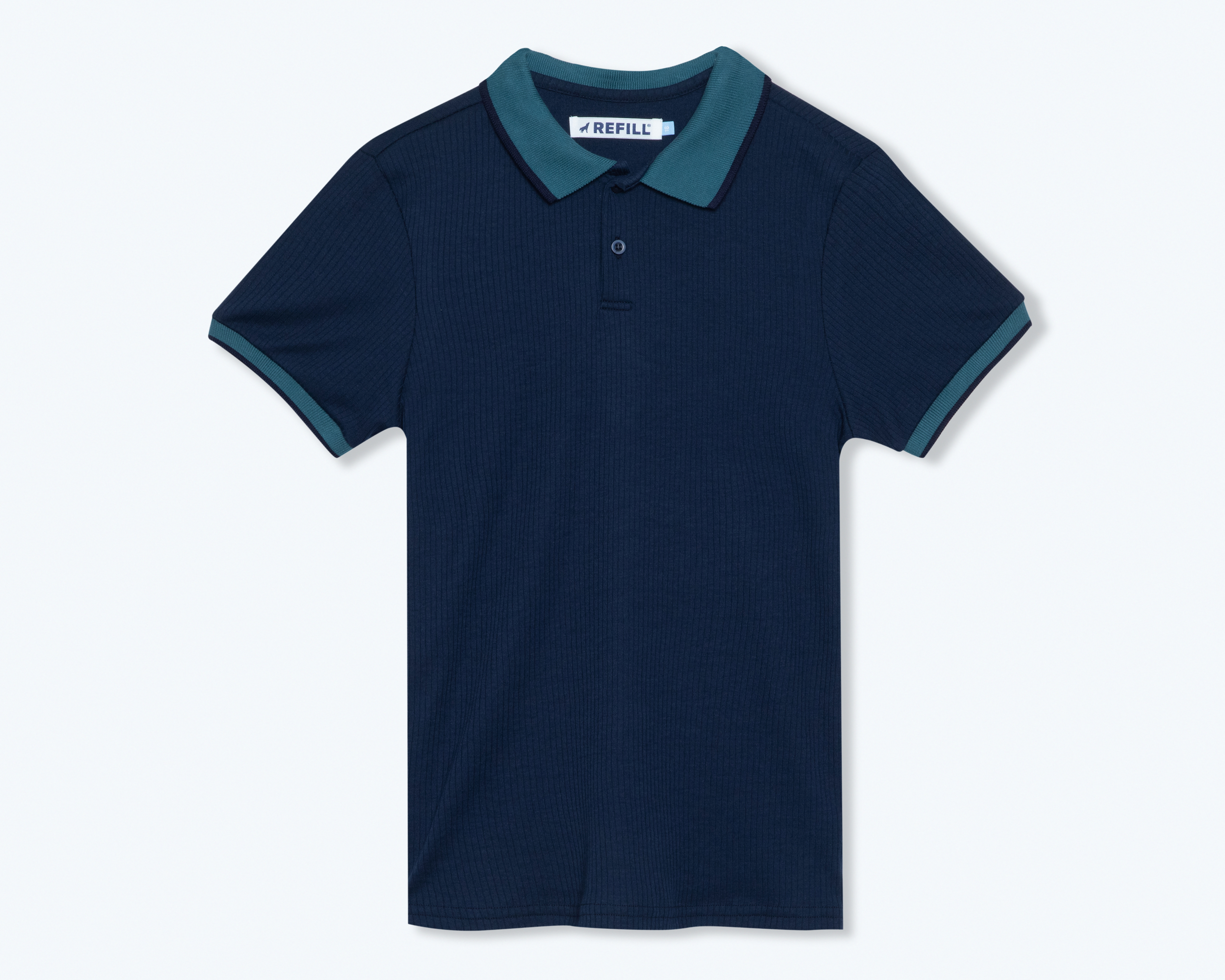 Playera Polo Refill Azul Juvenil
