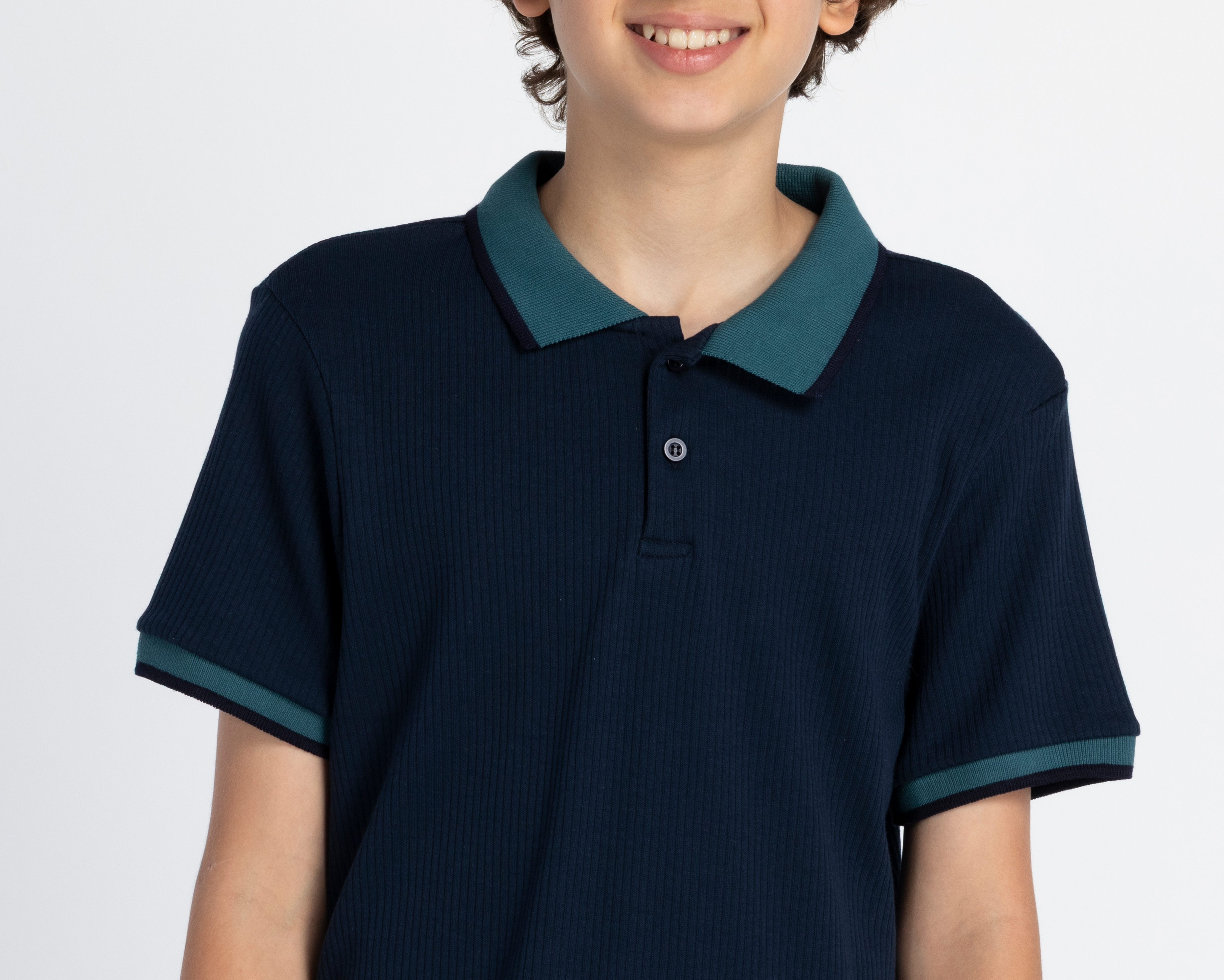 Foto 4 | Foto 4 | Playera Polo Refill Azul Juvenil