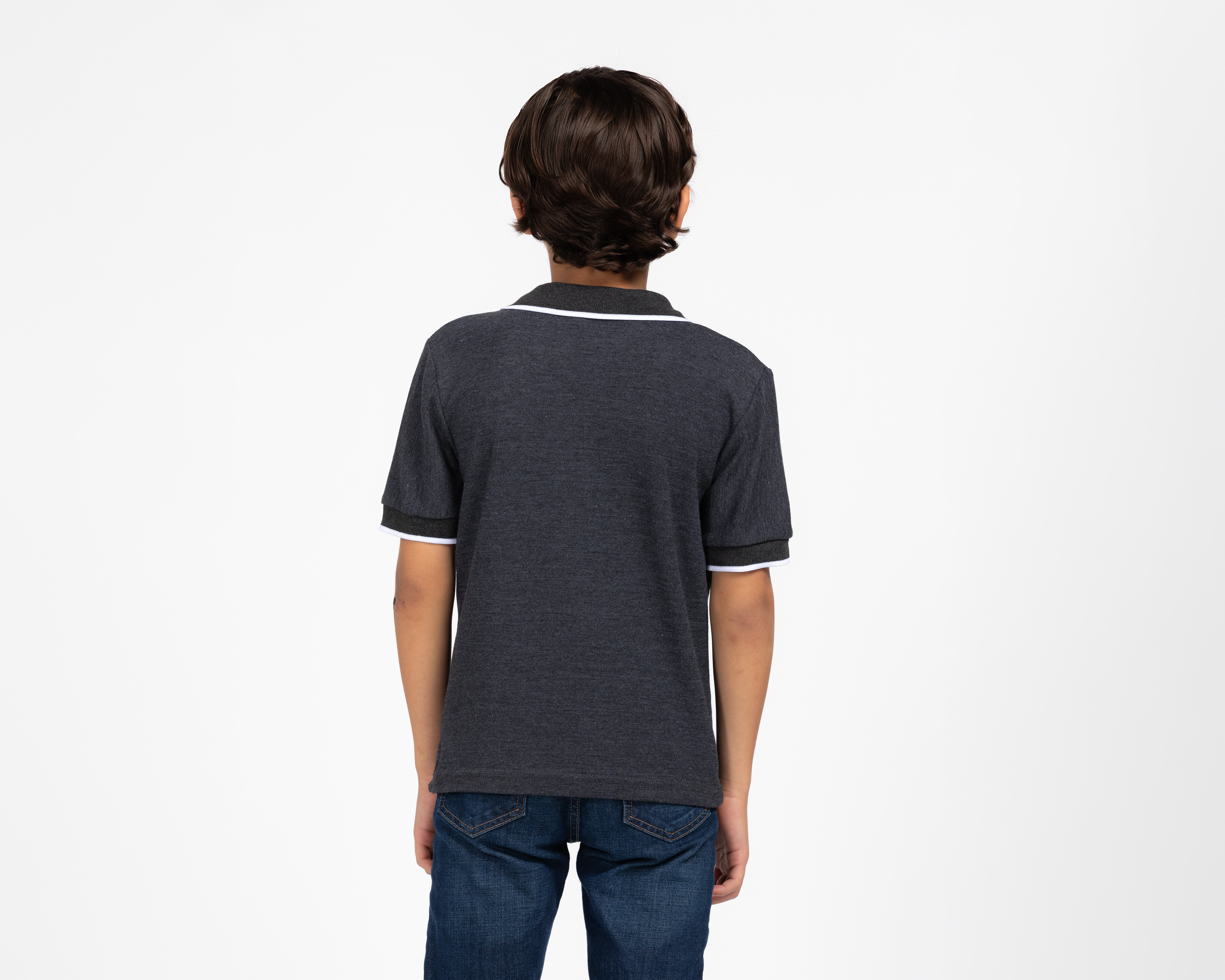 Foto 4 pulgar | Foto 3 | Playera Polo York Team Polo Club Gris para Niño