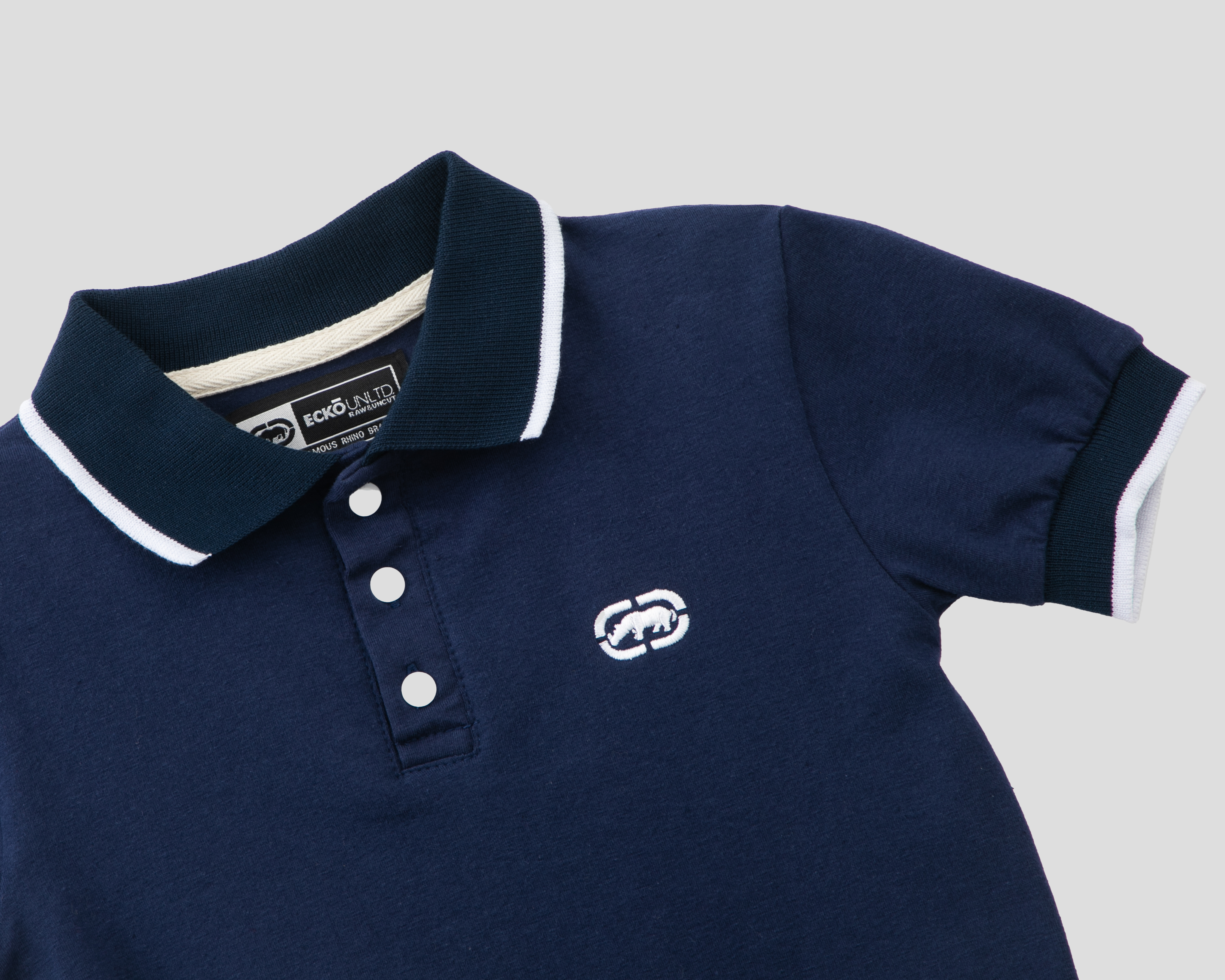 Foto 4 pulgar | Foto 3 | Playera Polo Ecko Unltd. Azul para Niño