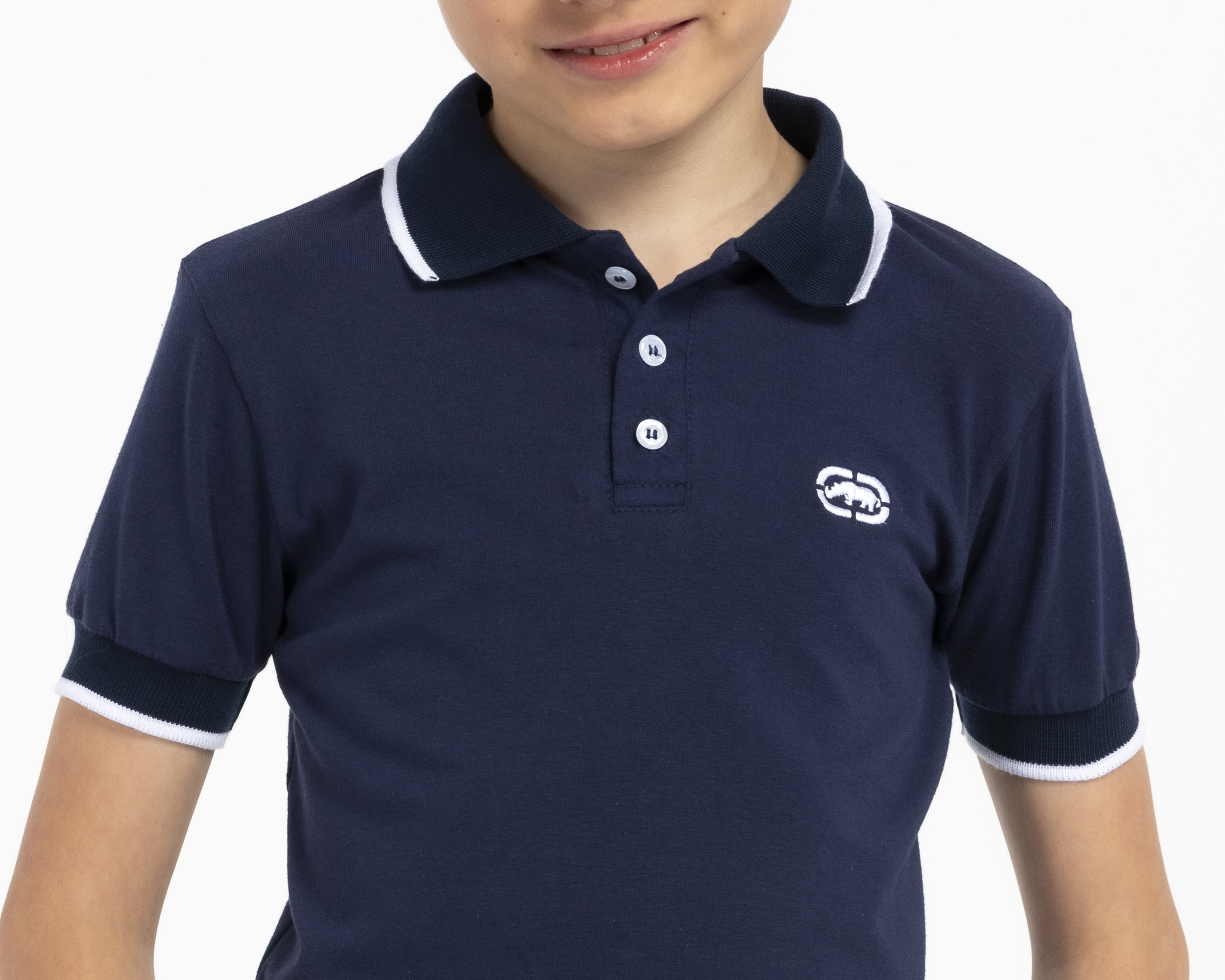 Foto 5 pulgar | Foto 4 | Playera Polo Ecko Unltd. Azul para Niño