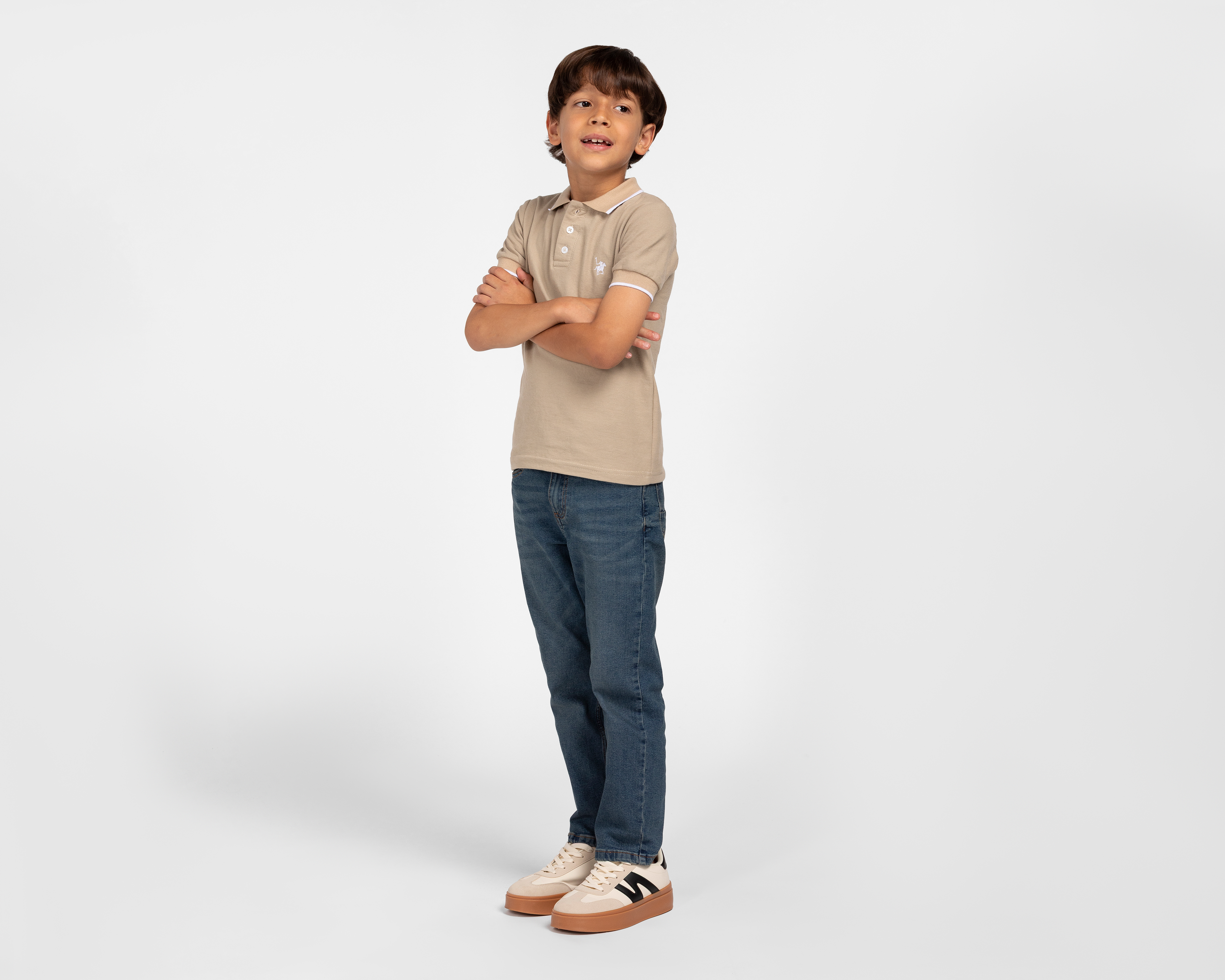 Foto 2 | Foto 2 | Playera Polo Refill Beige para Niño