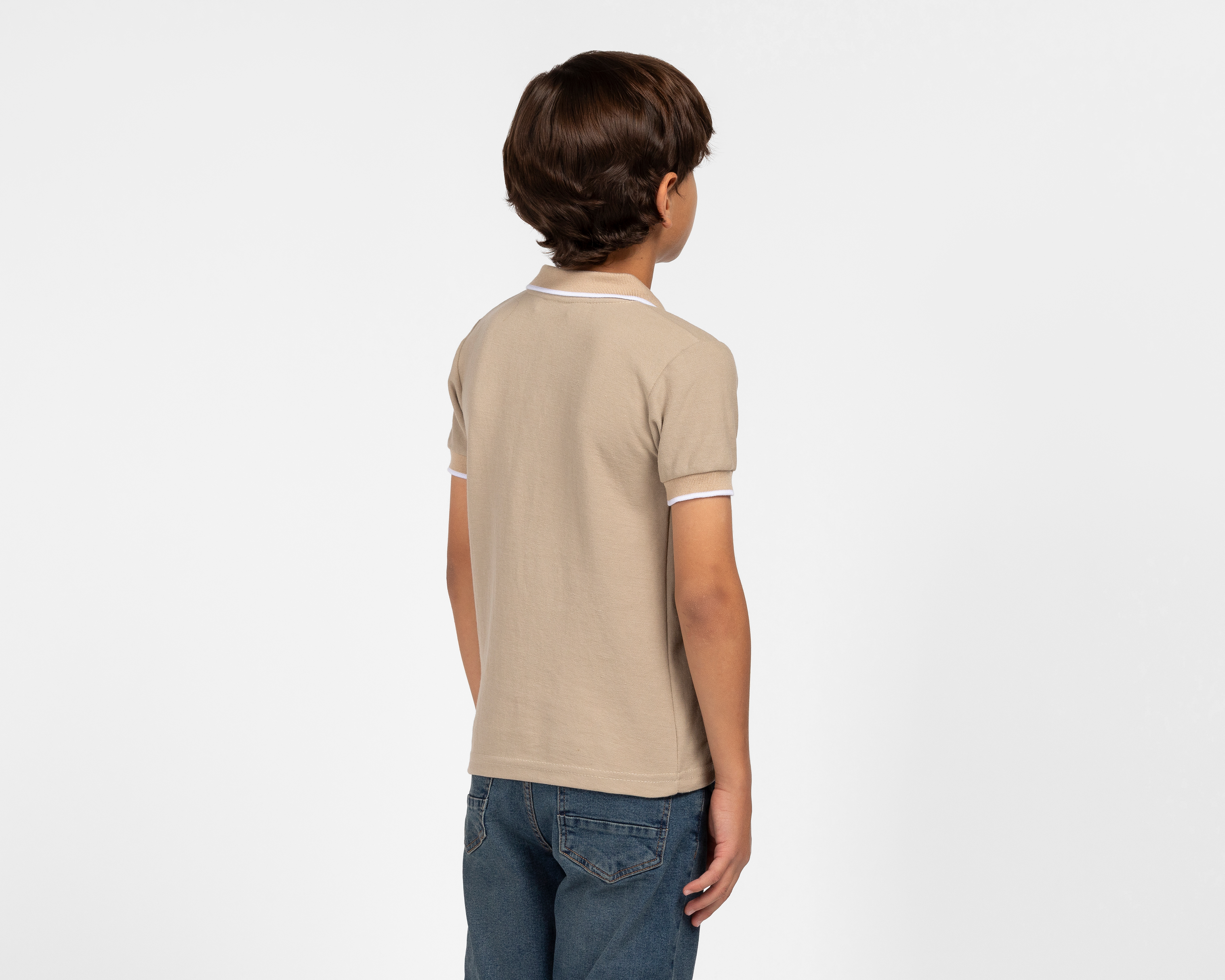 Foto 3 | Foto 3 | Playera Polo Refill Beige para Niño