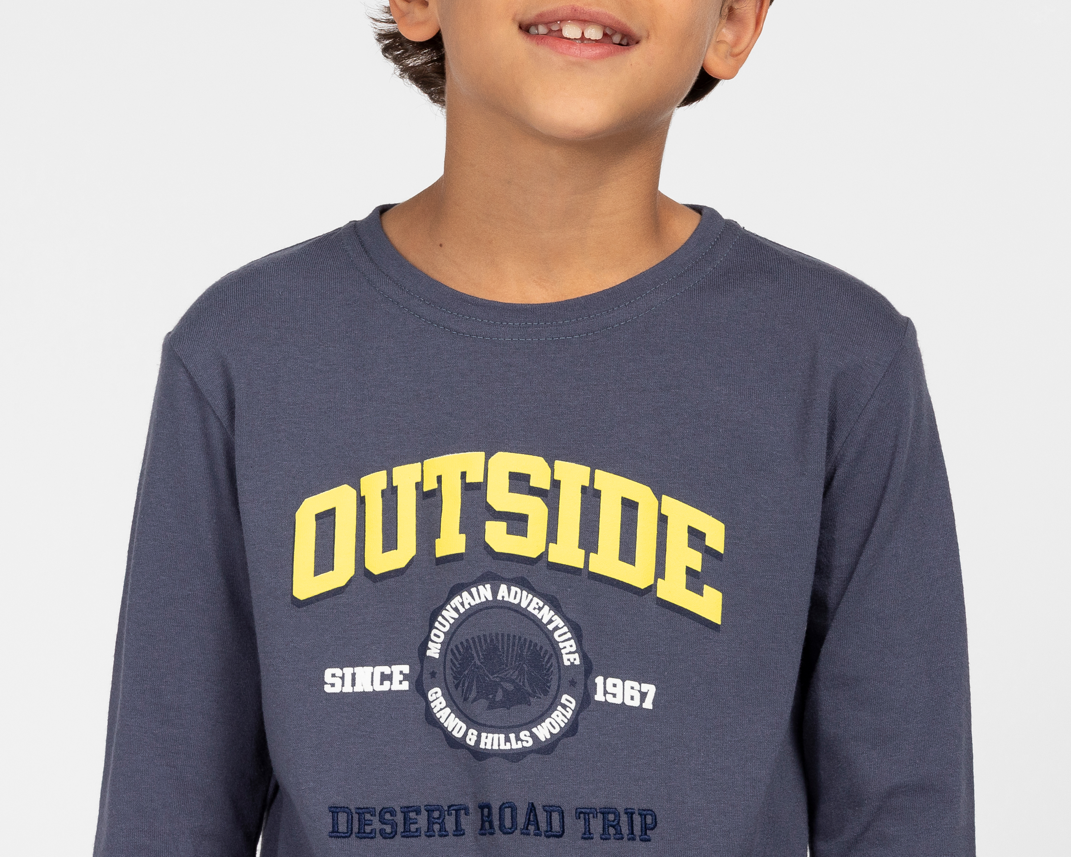 Foto 4 pulgar | Foto 3 | Playera Manga Larga Azul Refill para Niño