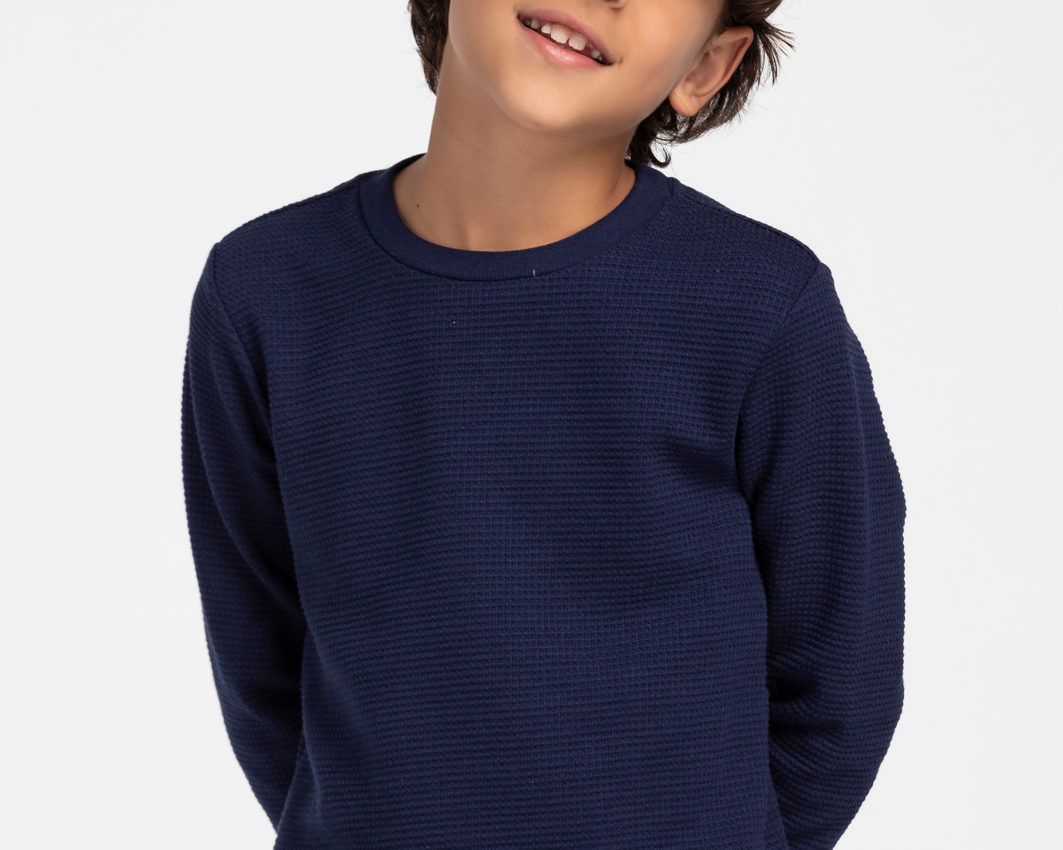 Foto 5 pulgar | Foto 4 | Playera Cuello Redondo Refill Azul Marino para Niño