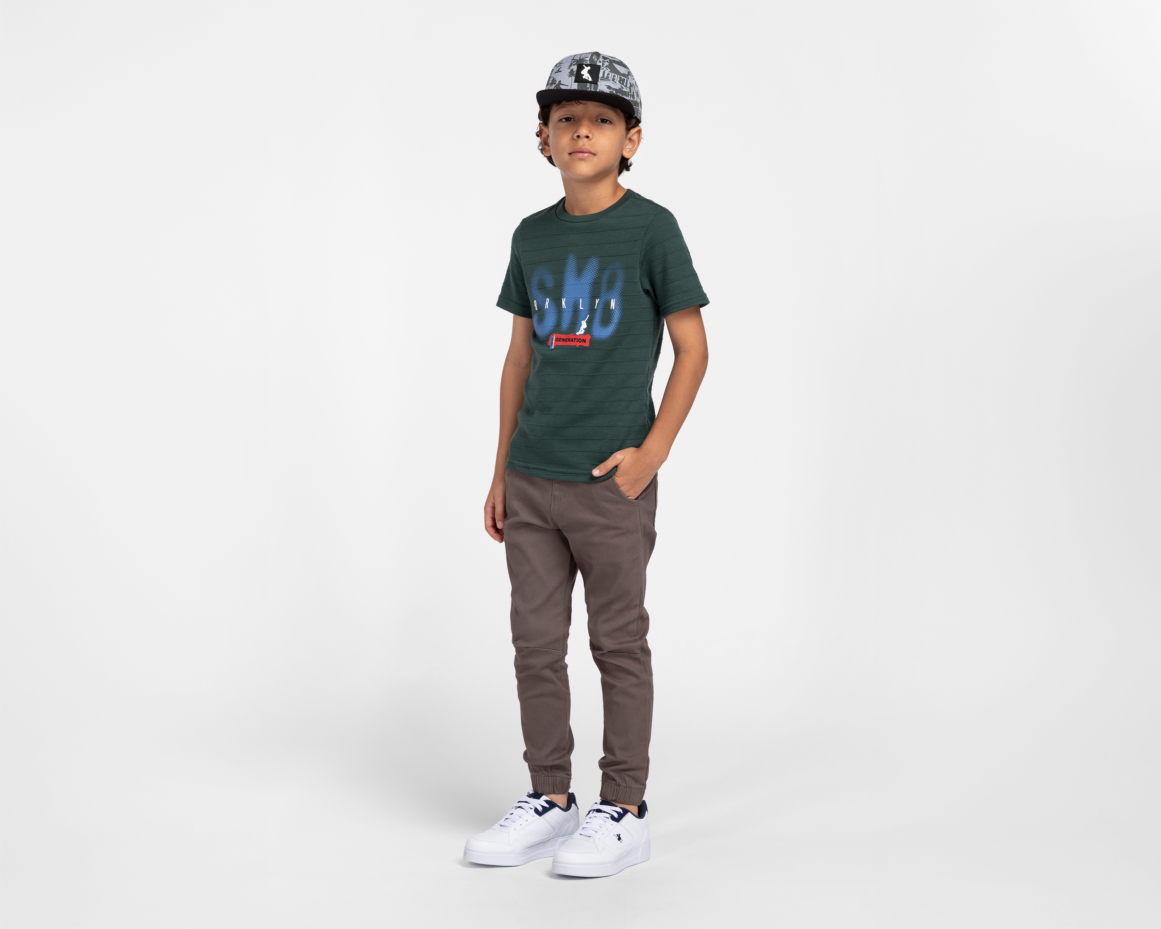 Foto 2 | Foto 2 | Playera de Cuello Redondo Verde Neo*City para Niño