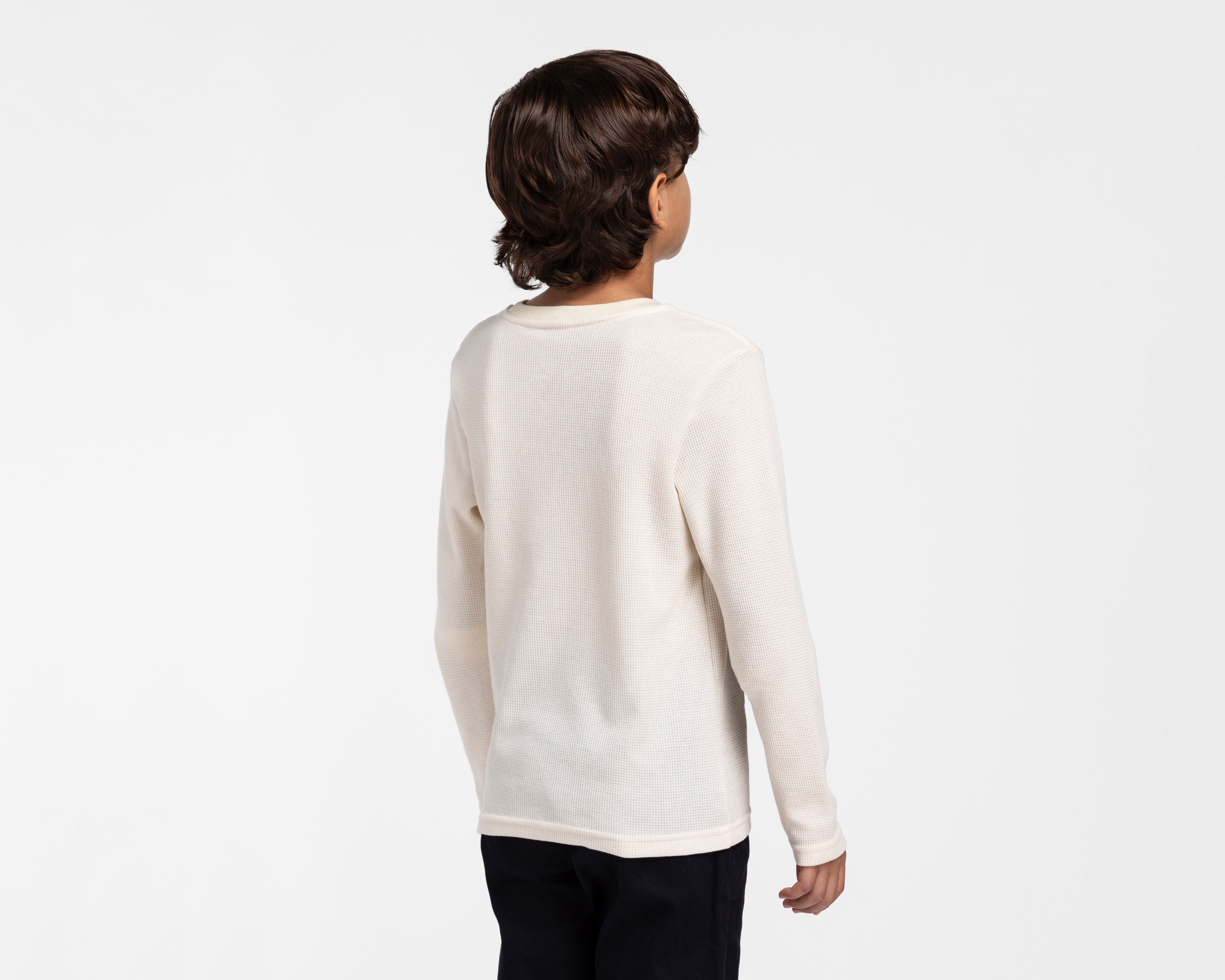 Foto 4 pulgar | Foto 3 | Playera de Cuello Redondo Beige Refill para Niño