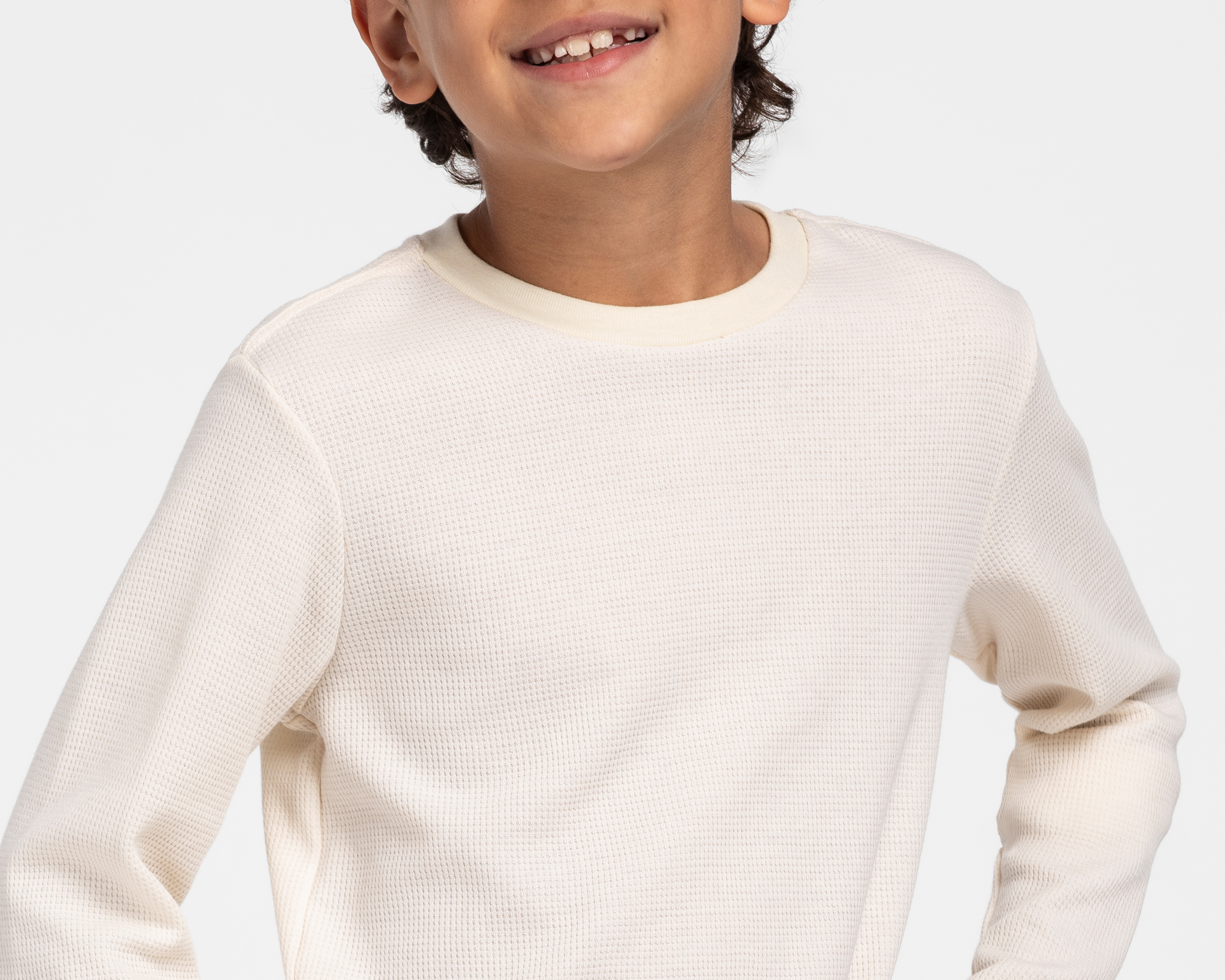 Foto 5 pulgar | Foto 4 | Playera de Cuello Redondo Beige Refill para Niño