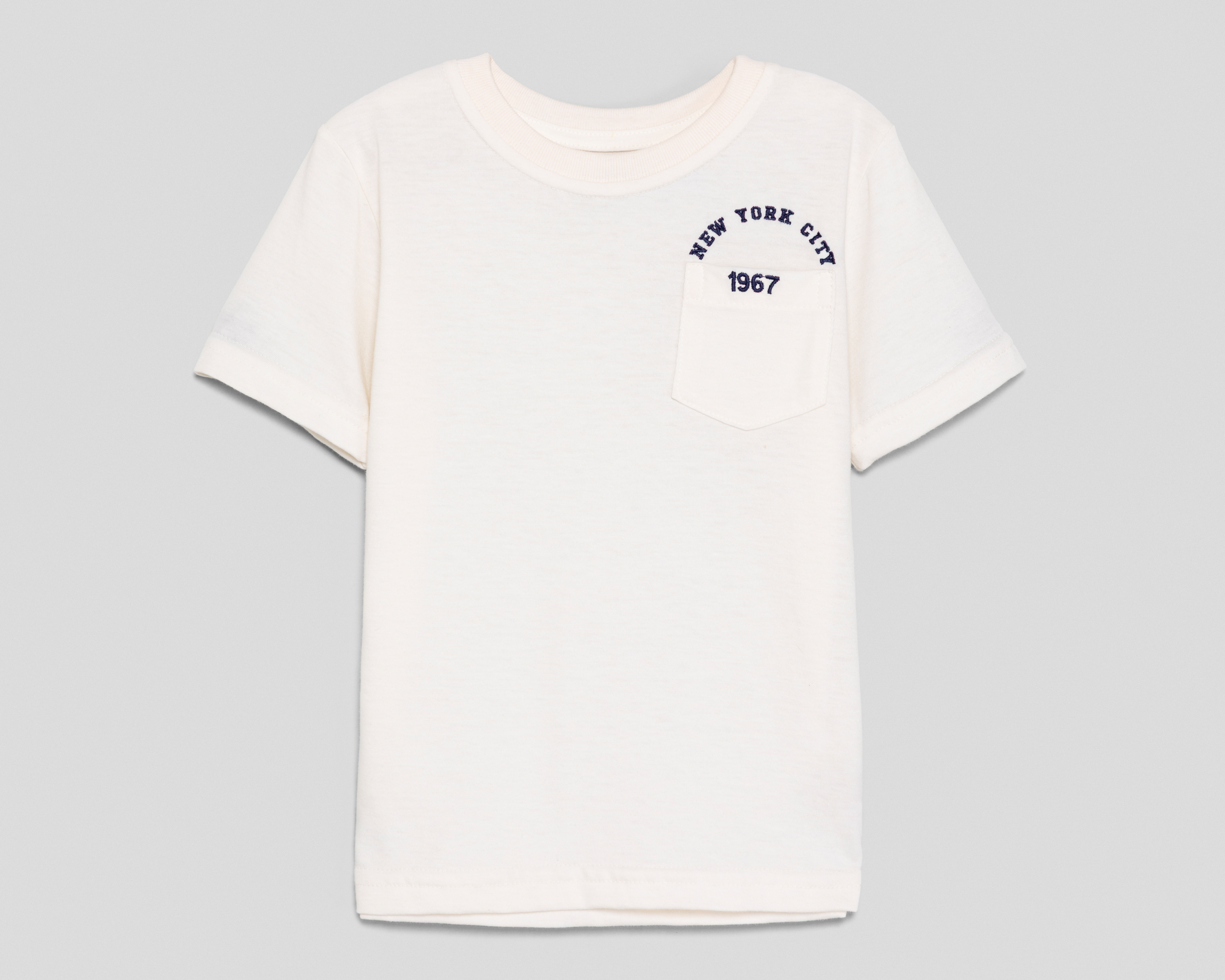 Playera Cuello Redondo Blanca para Niño