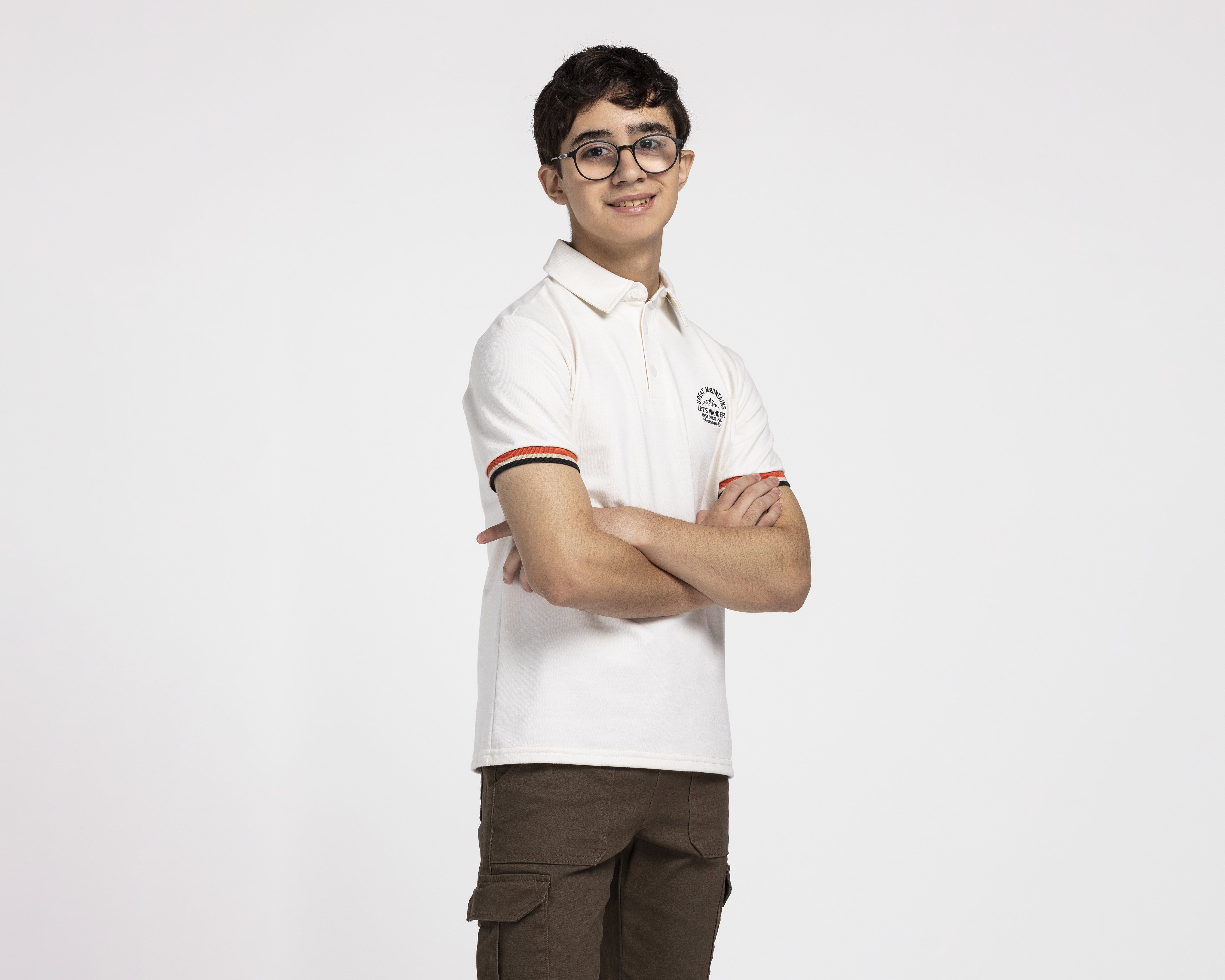 Playera Polo Refill Manga Corta Beige Juvenil