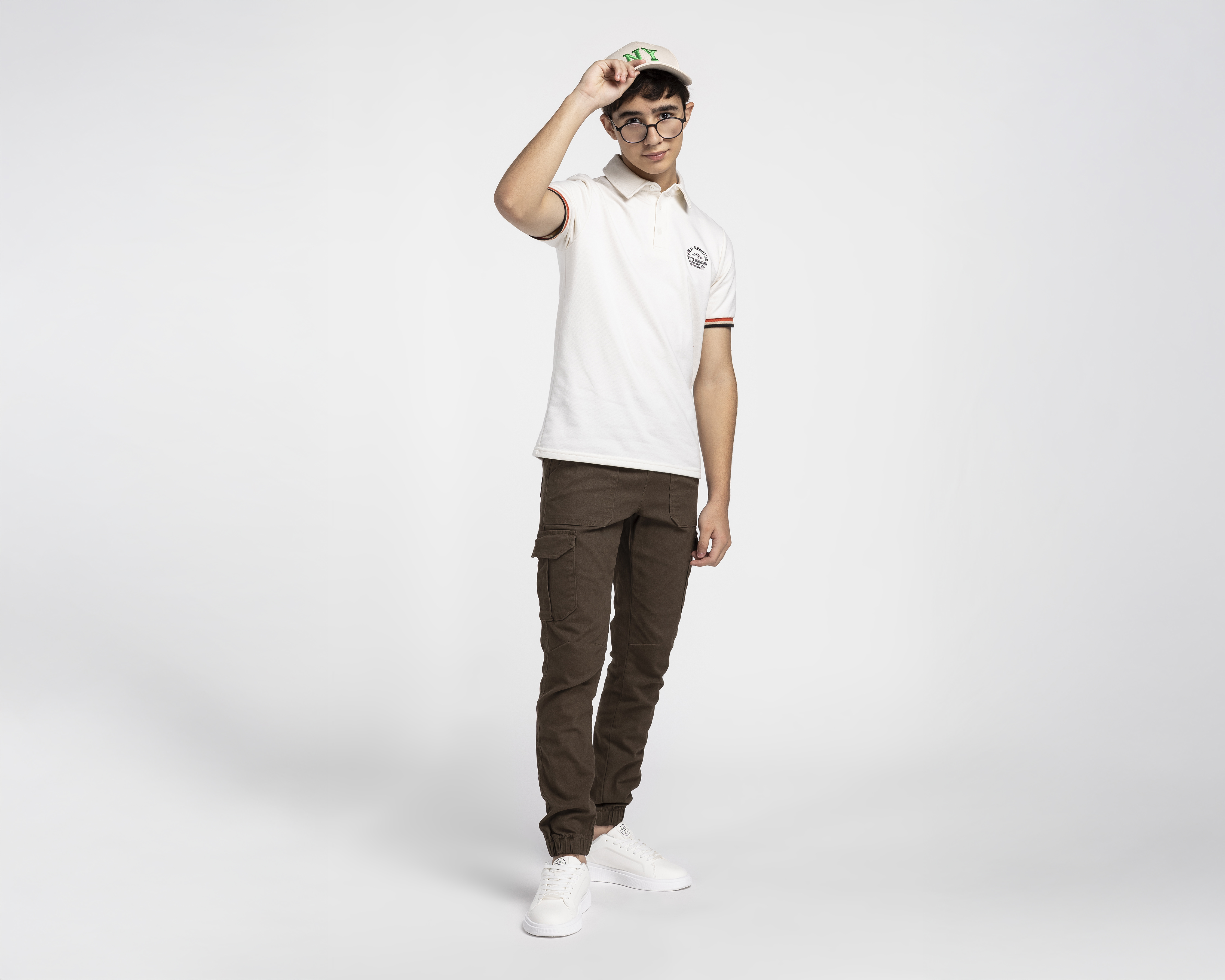 Foto 2 | Foto 2 | Playera Polo Refill Manga Corta Beige Juvenil