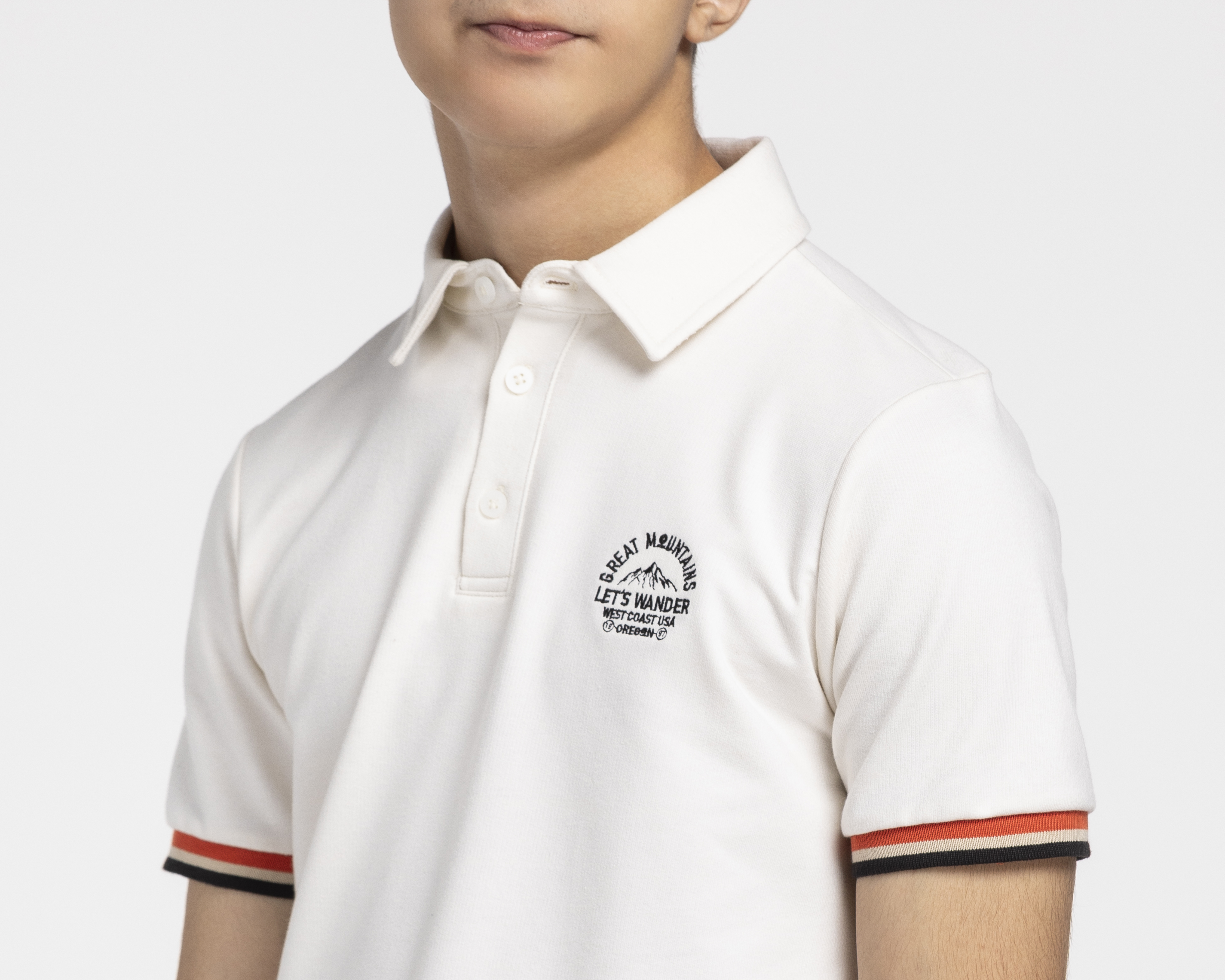 Foto 5 pulgar | Foto 4 | Playera Polo Refill Manga Corta Beige Juvenil