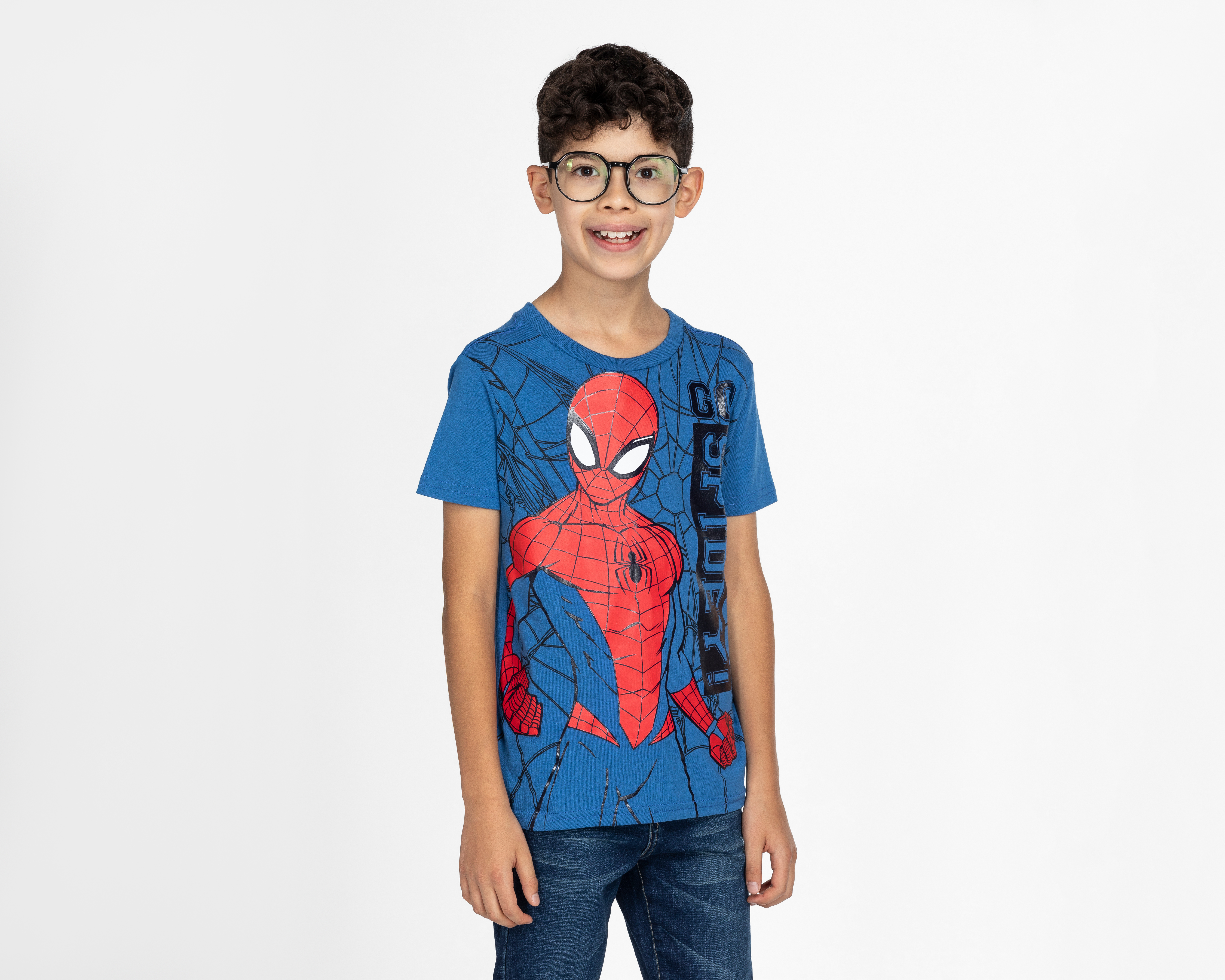 Playera de Cuello Redondo Azul Marvel Spider-Man para Niño