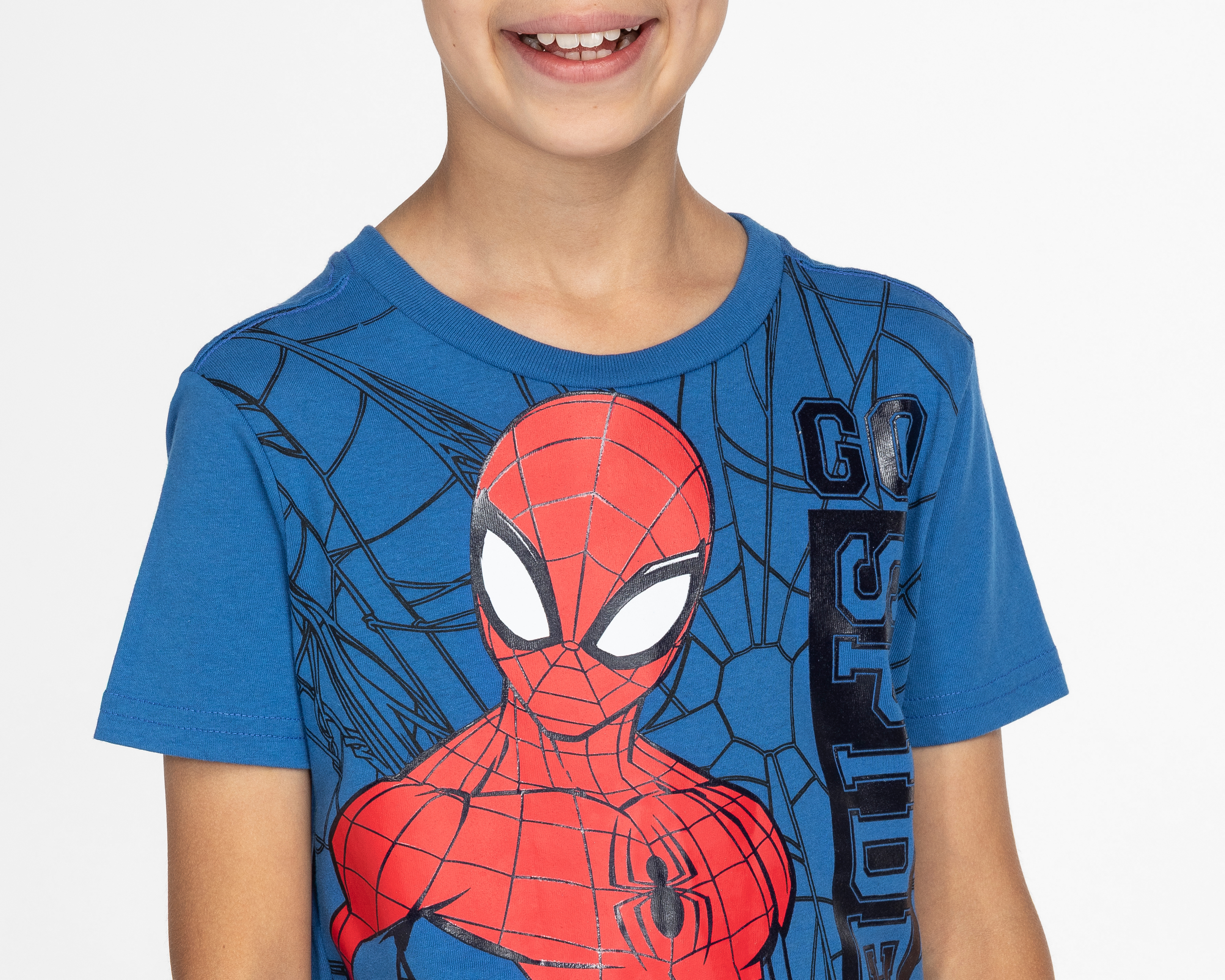 Foto 5 pulgar | Foto 4 | Playera de Cuello Redondo Azul Marvel Spider-Man para Niño