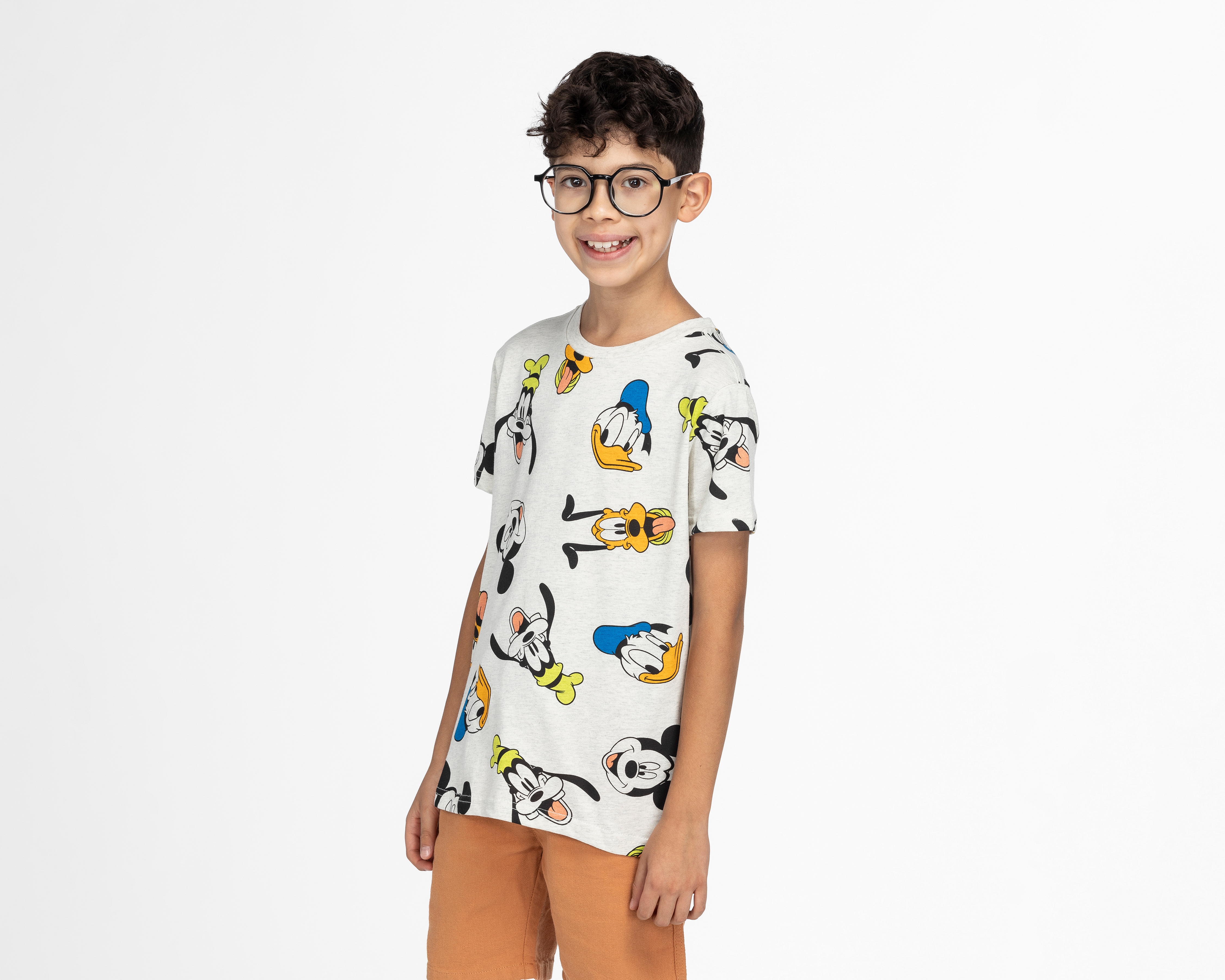 Playera de Cuello Redondo Gris Disney Mickey Mouse para Niño