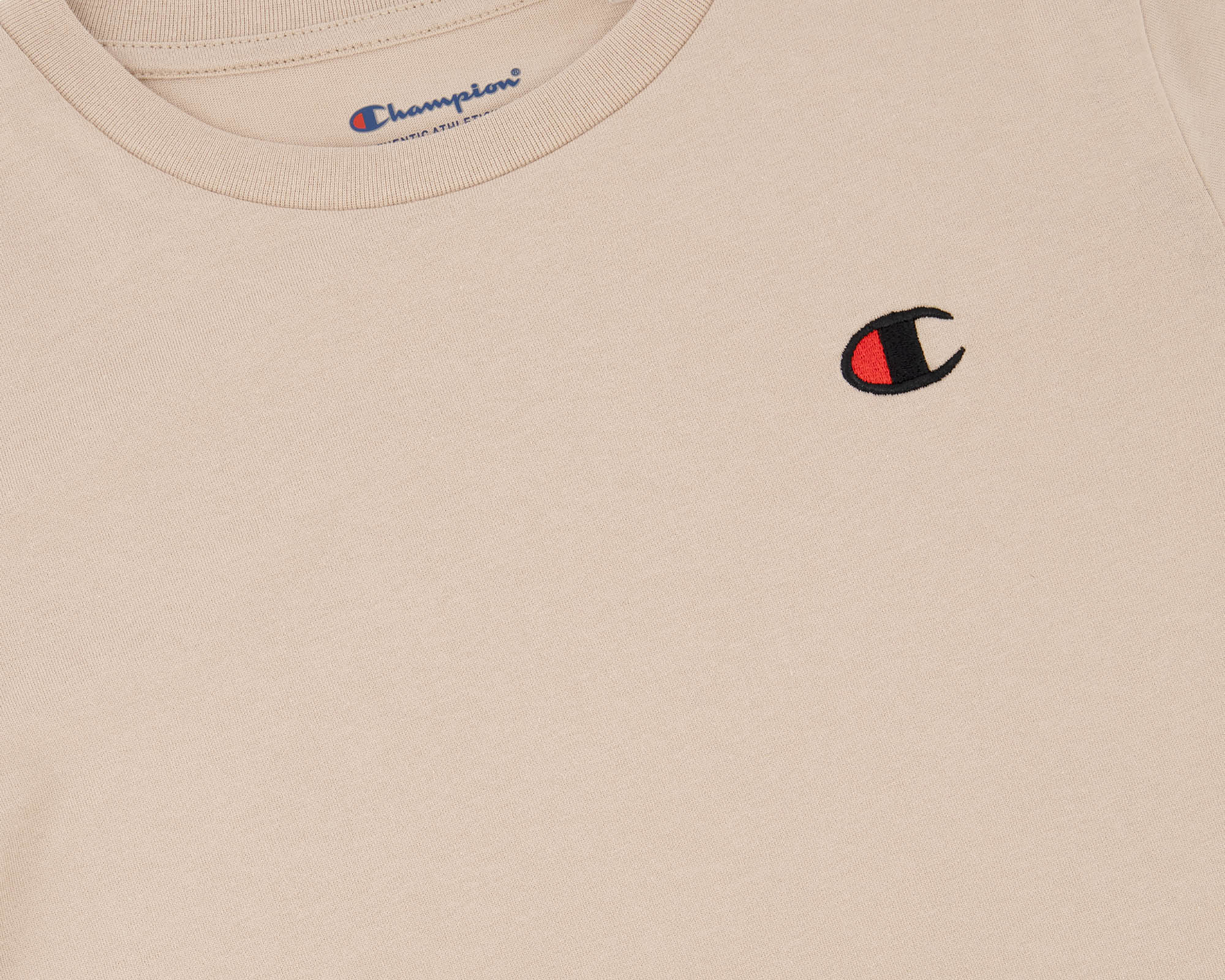 Foto 4 pulgar | Foto 3 | Playera de Cuello Redondo Café Champion para Niño