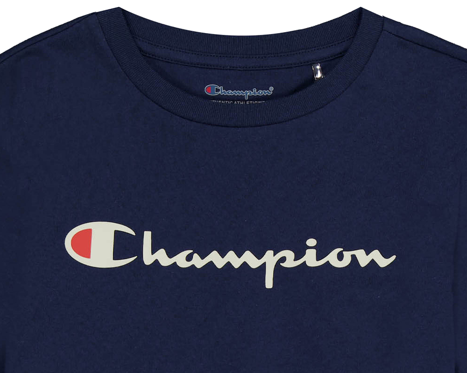 Foto 4 pulgar | Foto 3 | Playera de Cuello Redondo Azul Marino Champion para Niño