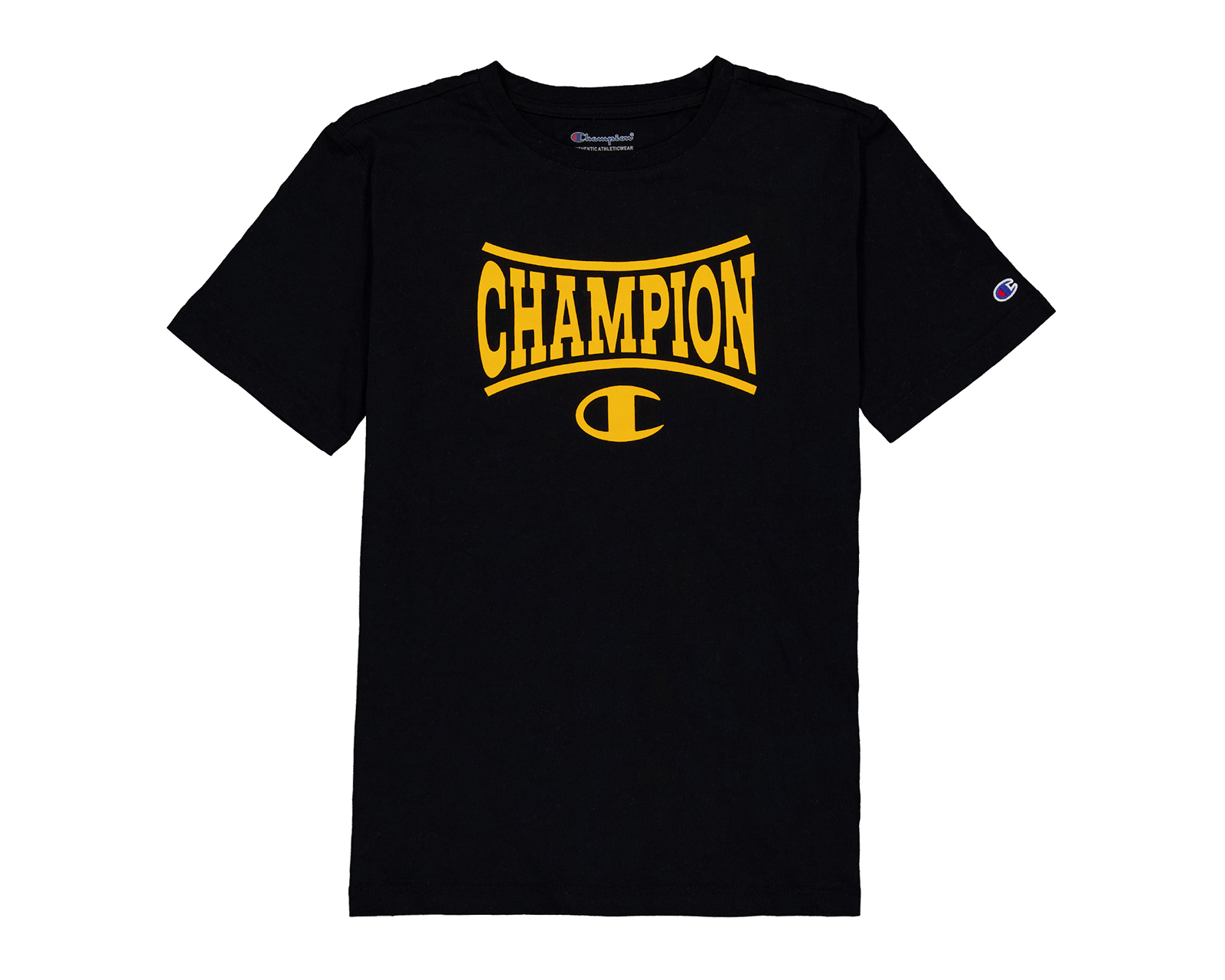 Foto 2 pulgar | Foto 1 | Playera de Cuello Redondo Negra Champion para Niño