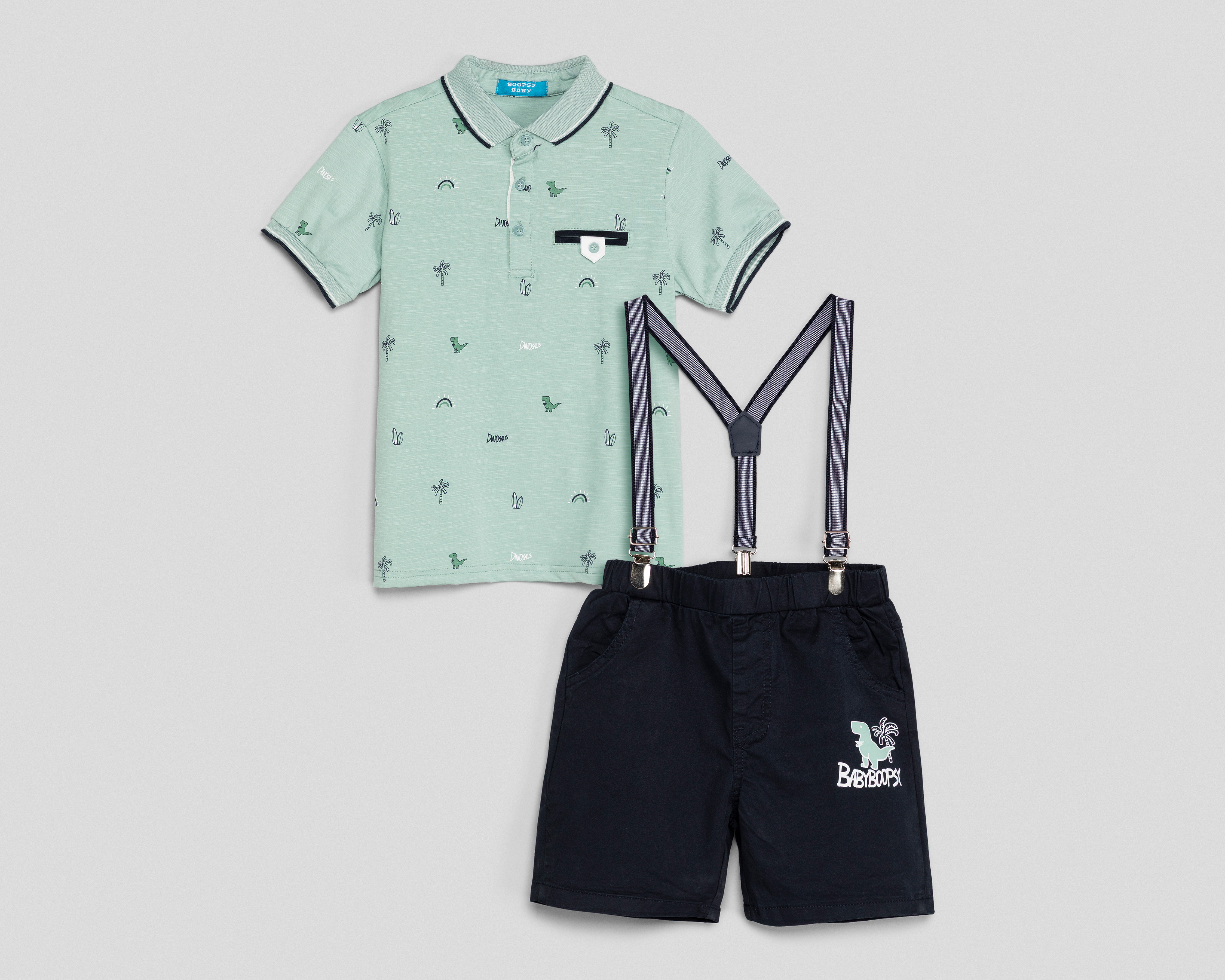 Foto 2 pulgar | Foto 1 | Playera y Short con Tirantes Removibles Boopsy para Niño